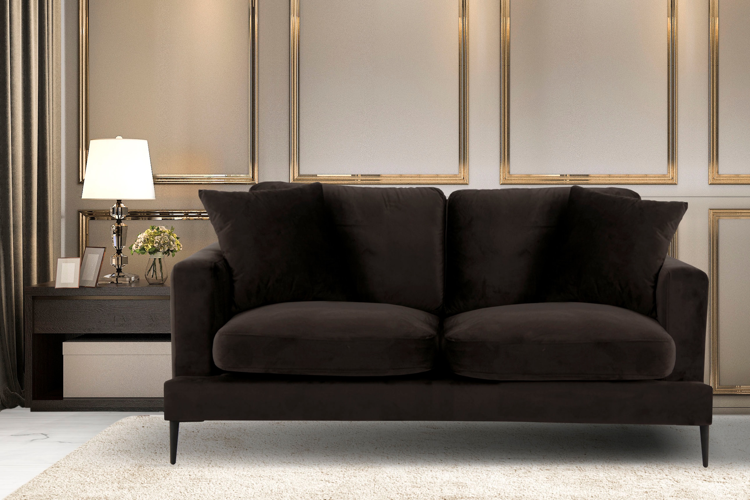 Home affaire 2-Sitzer "Cozy elegantes Designsofa, Maße B/T/H: 151/97/80 cm" günstig online kaufen