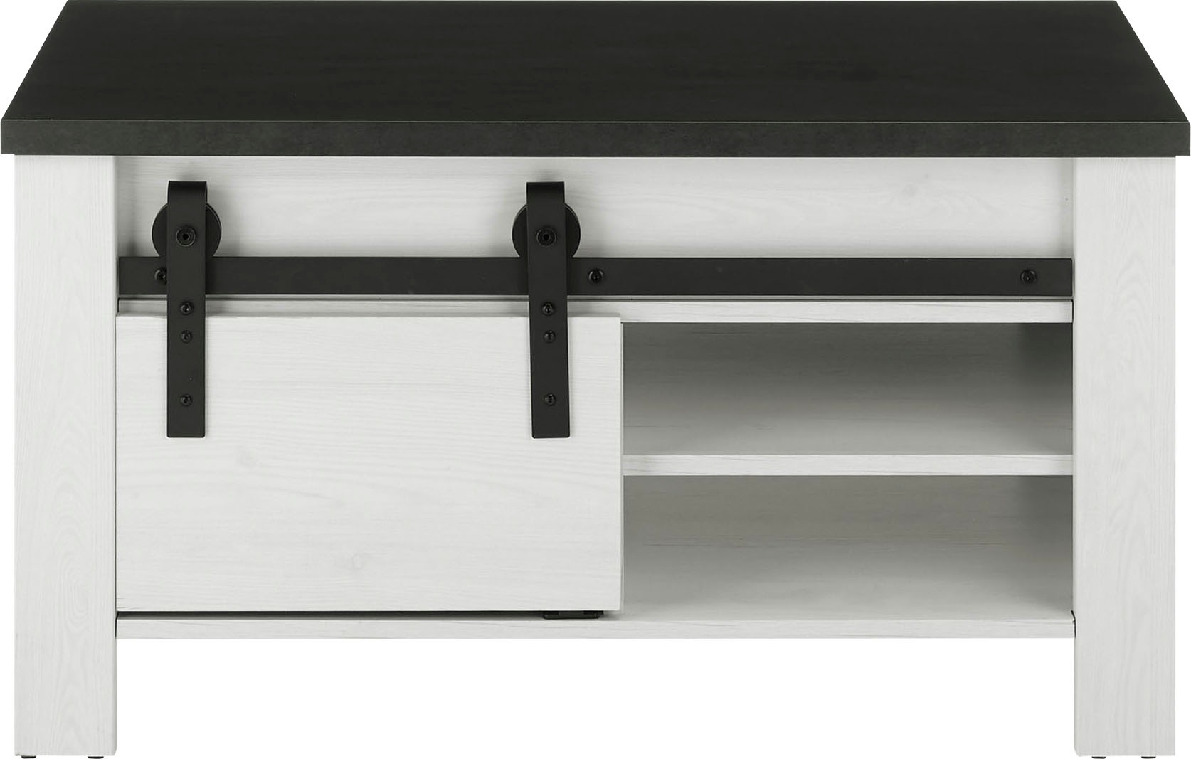 Thumbnail - Home affaire Couchtisch "SHERWOOD", modernes Holz Dekor, mit Scheunentorbeschlag aus Metall, Breite 93 cm