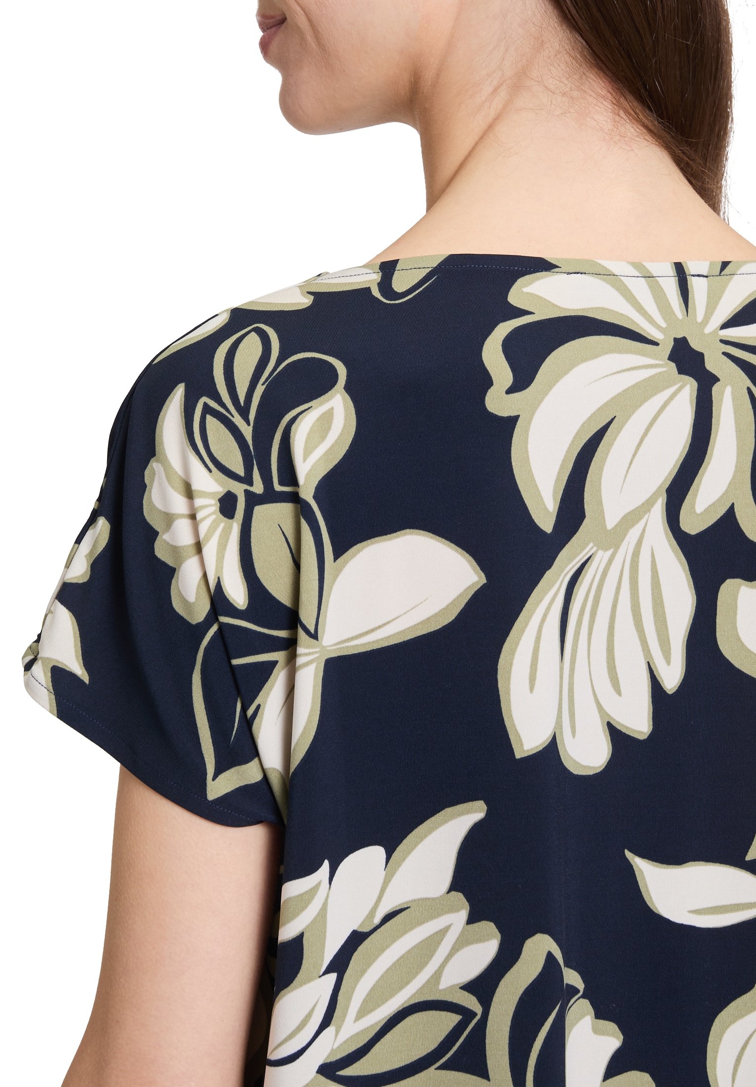 Betty Barclay Kurzarmshirt »Betty Barclay Printshirt mit Wasserfallausschnitt«, (1 tlg.)
