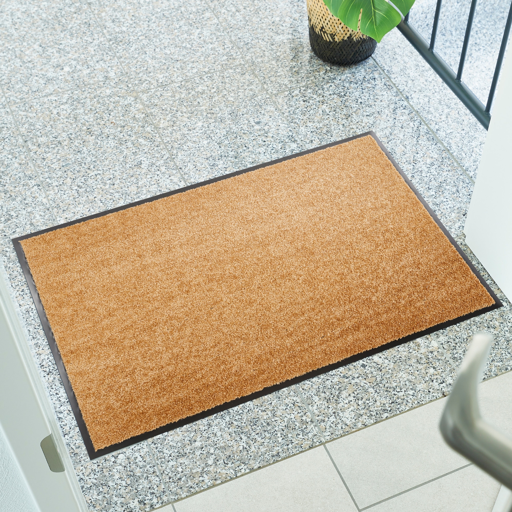 Andiamo Fußmatte »Super Wash & Clean, Made in Belgium« rechteckig 7 mm Höhe Schmutzfangmatte, Uni Farben, rutschhemmend, waschbar