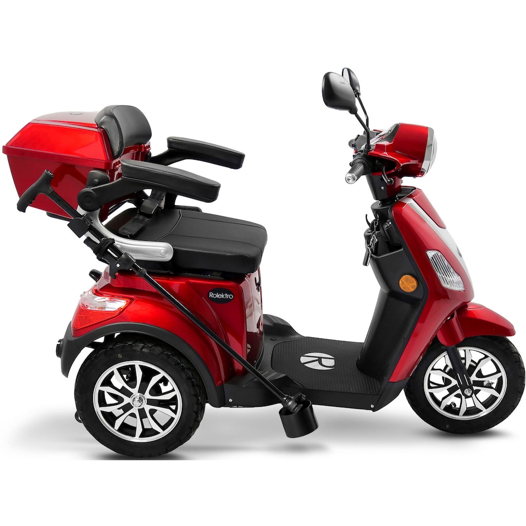 Rolektro Elektromobil »Rolektro E-Trike 15 V.3 Lithium«, 1000 W, 15 km/h, (mit Topcase)