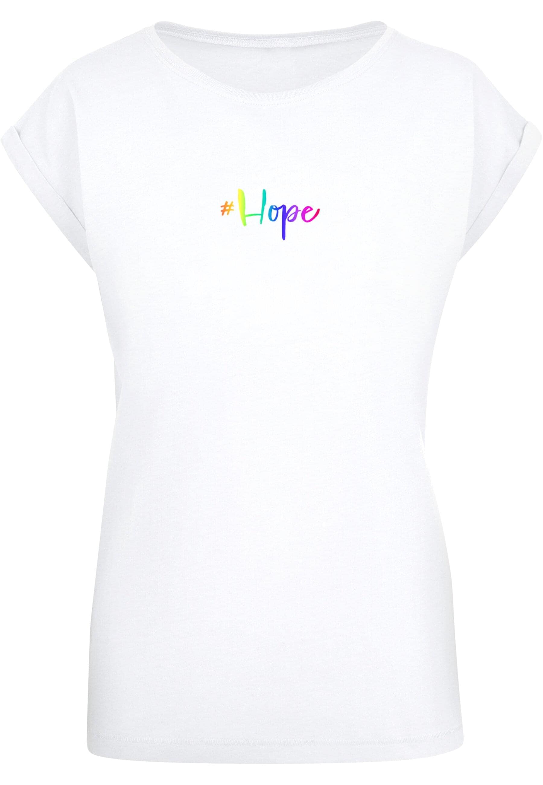 Merchcode T-Shirt "Merchcode Damen Ladies Hope Rainbow Extended Shoulder Te günstig online kaufen