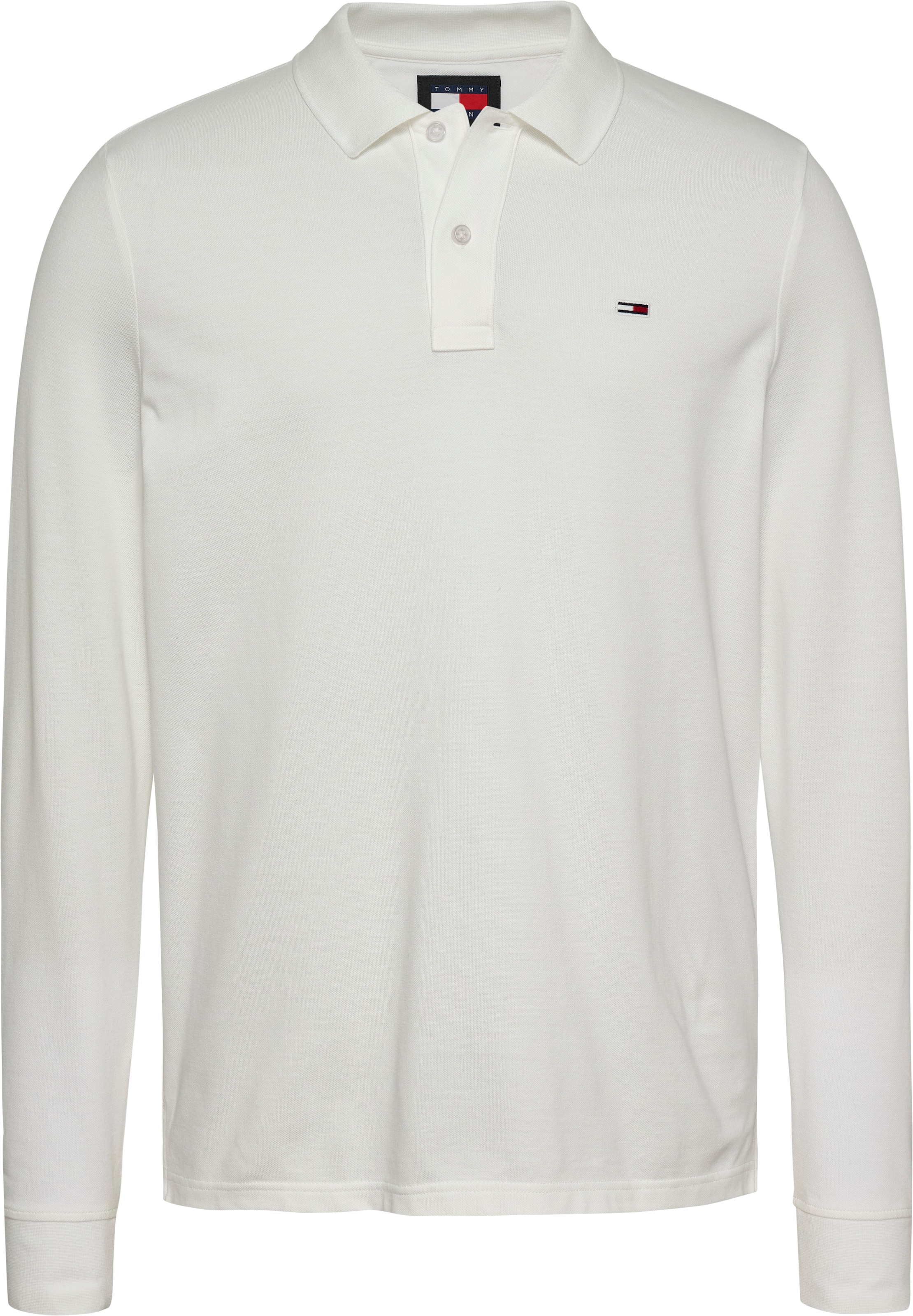 Tommy Jeans Poloshirt »TJM SLIM PLACKET POLO LS EXT«, mit Logostickerei
