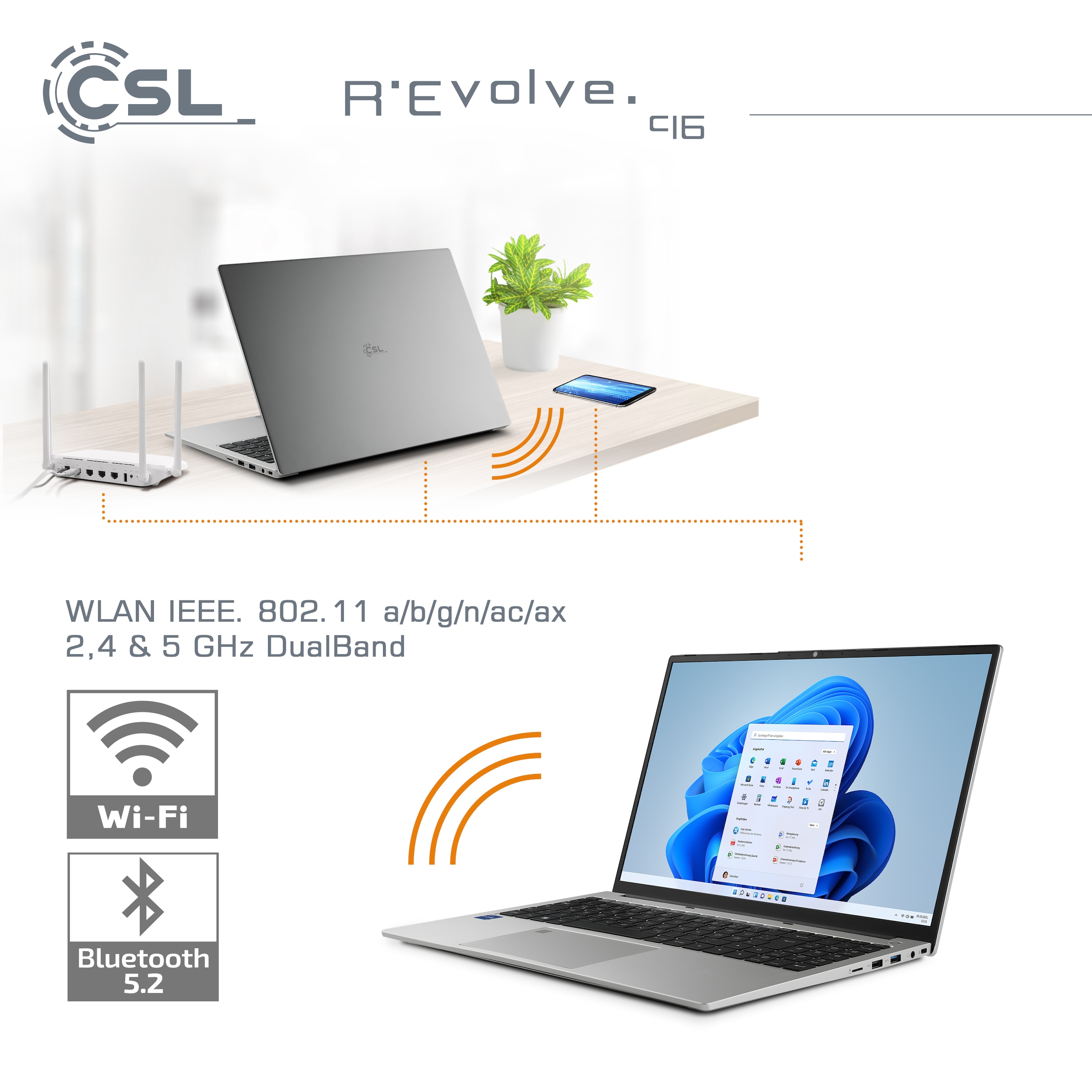 CSL Notebook »R'Evolve C16«, 40,64 cm, / 16 Zoll, 500 GB SSD