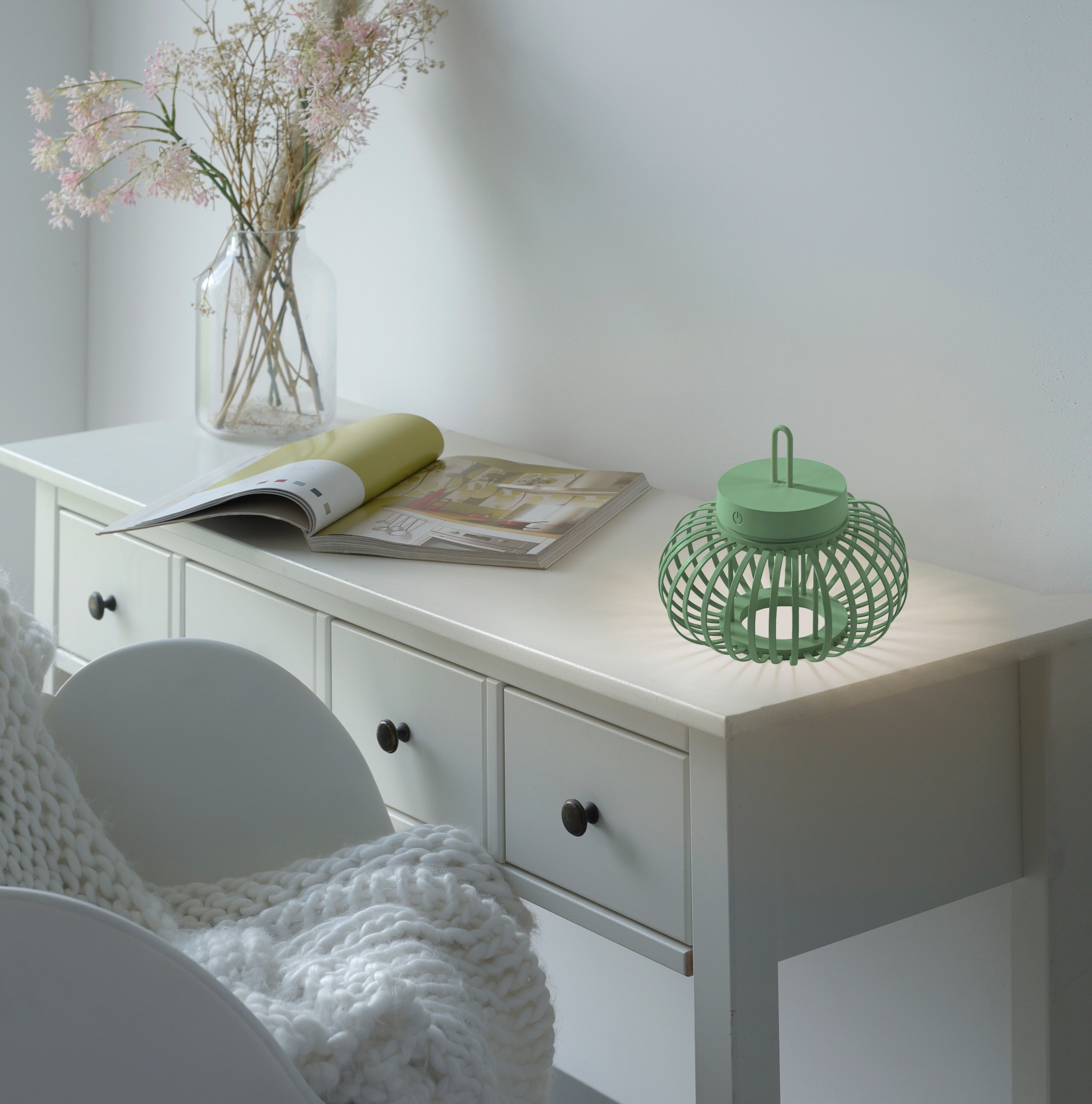 JUST LIGHT Pendelleuchte »AKUBA«, 1 flammig, Leuchtmittel LED-Modul | LED fest integriert, Akkuleuchte