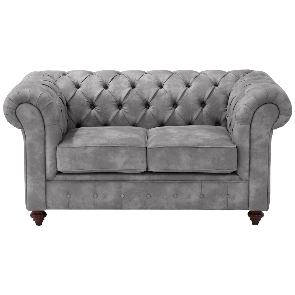 Home affaire Chesterfield-Sofa »Chesterfield 2-Sitzer B/T/H: 150/89/74 cm«