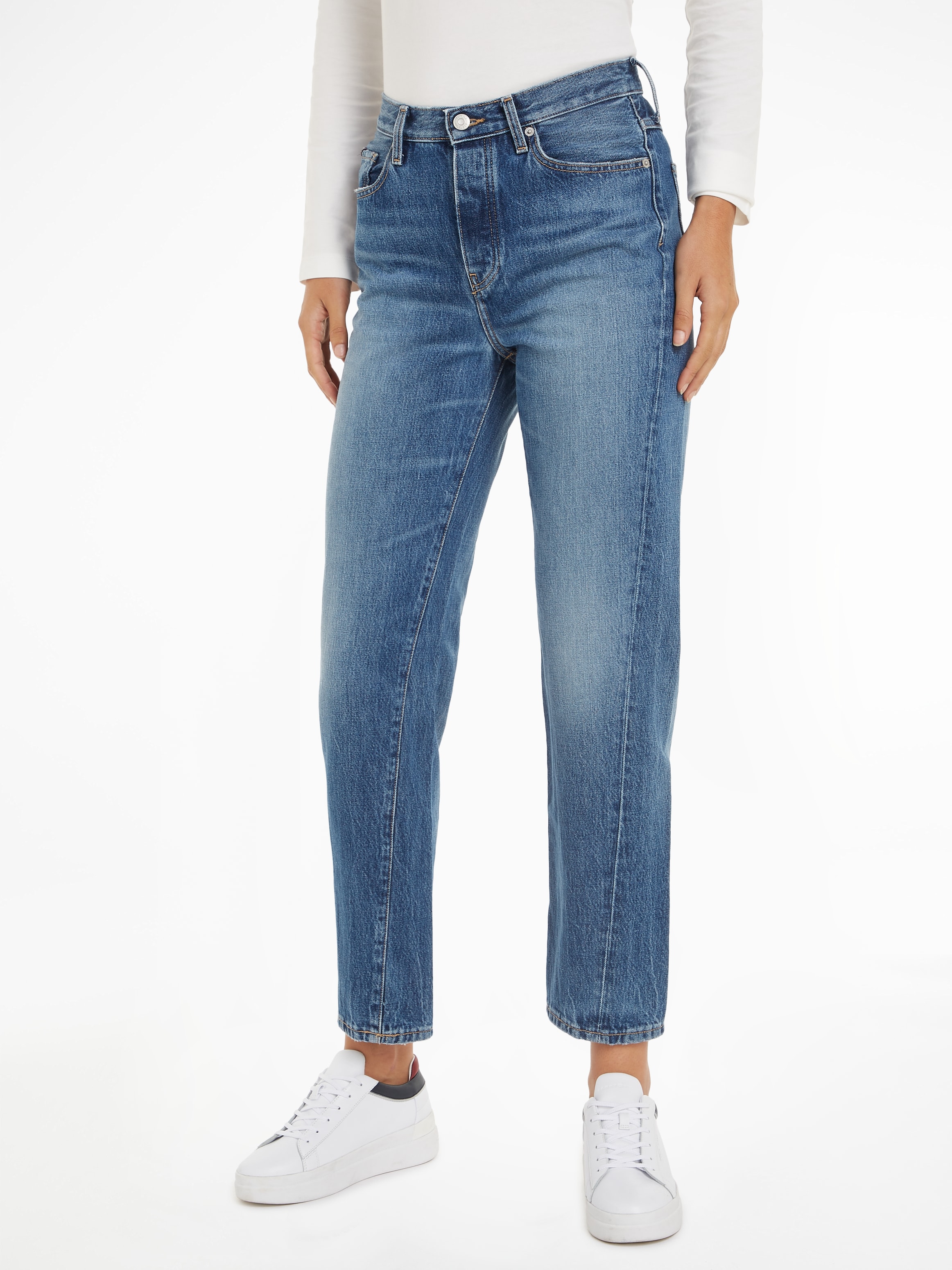 Tommy Hilfiger Straight-Jeans "CLASSIC STRAIGHT HW A TWIST BETH", mit Tommy Hilfiger Logo-Badge