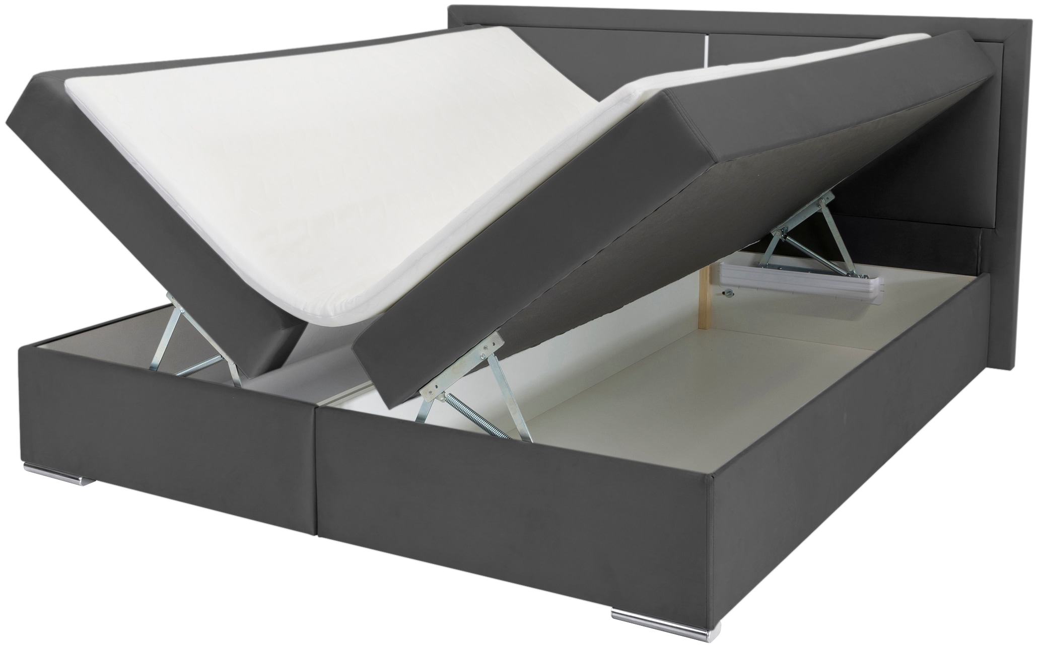 COLLECTION AB Boxbett »Athena«, Inkl. LED-Beleuchtung, Topper und Stauraum