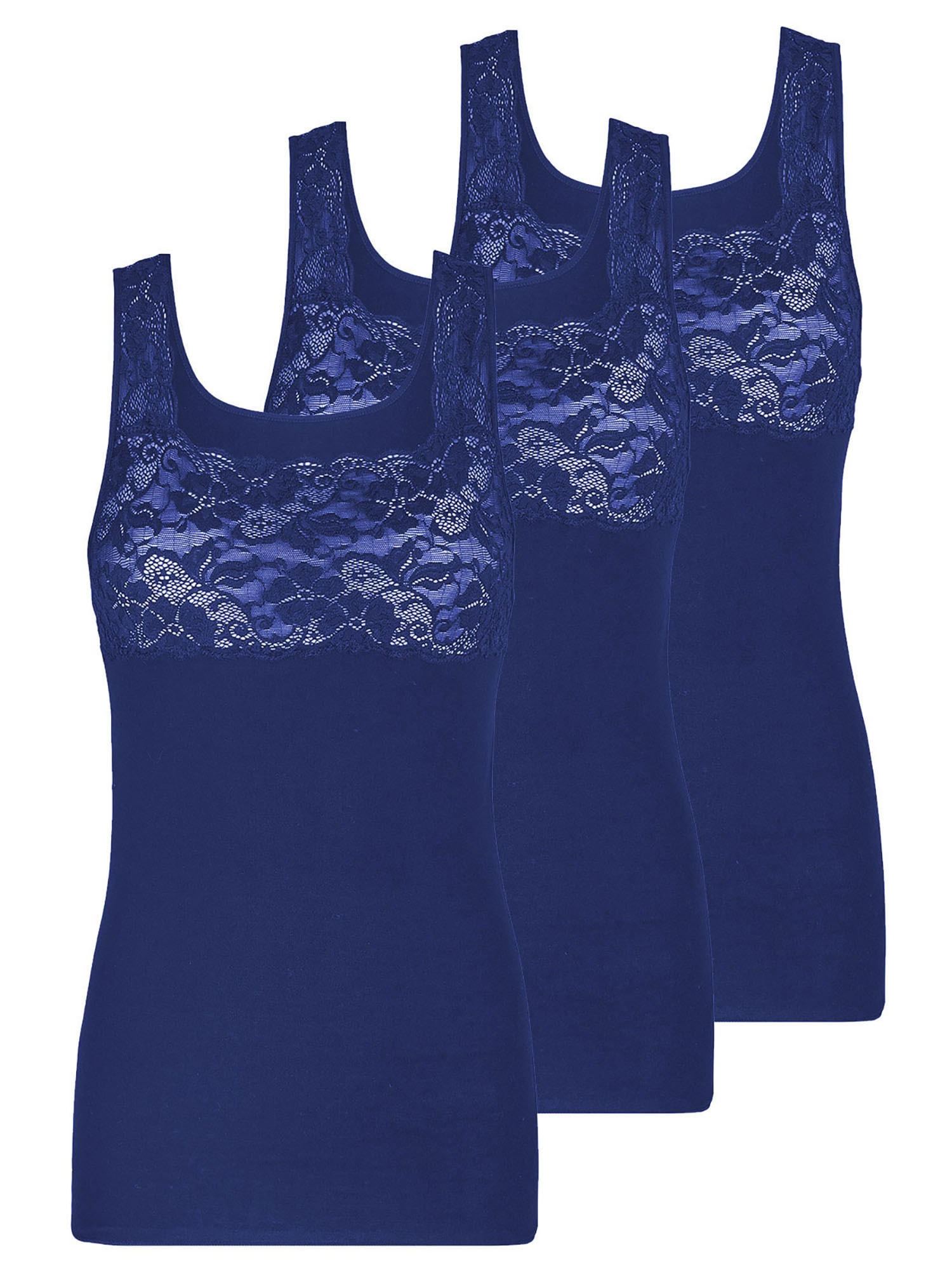 Nina Von C. Achselhemd "3er Pack Damen Achselhemd Fine Cotton"