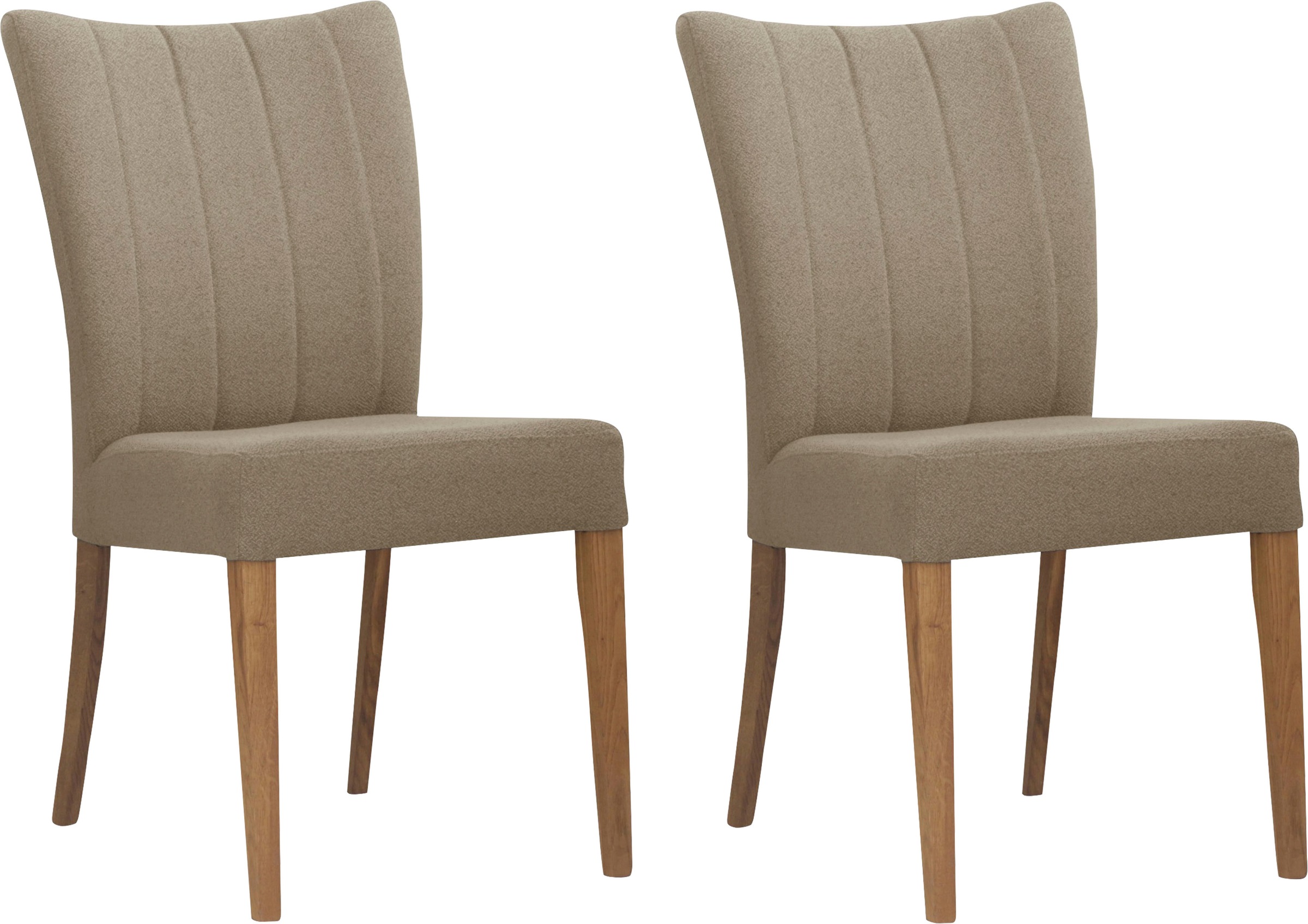 Home affaire 4-Fußstuhl "Dia" (Set) 2 Stk. Strukturstoff Gestell Eiche mass günstig online kaufen