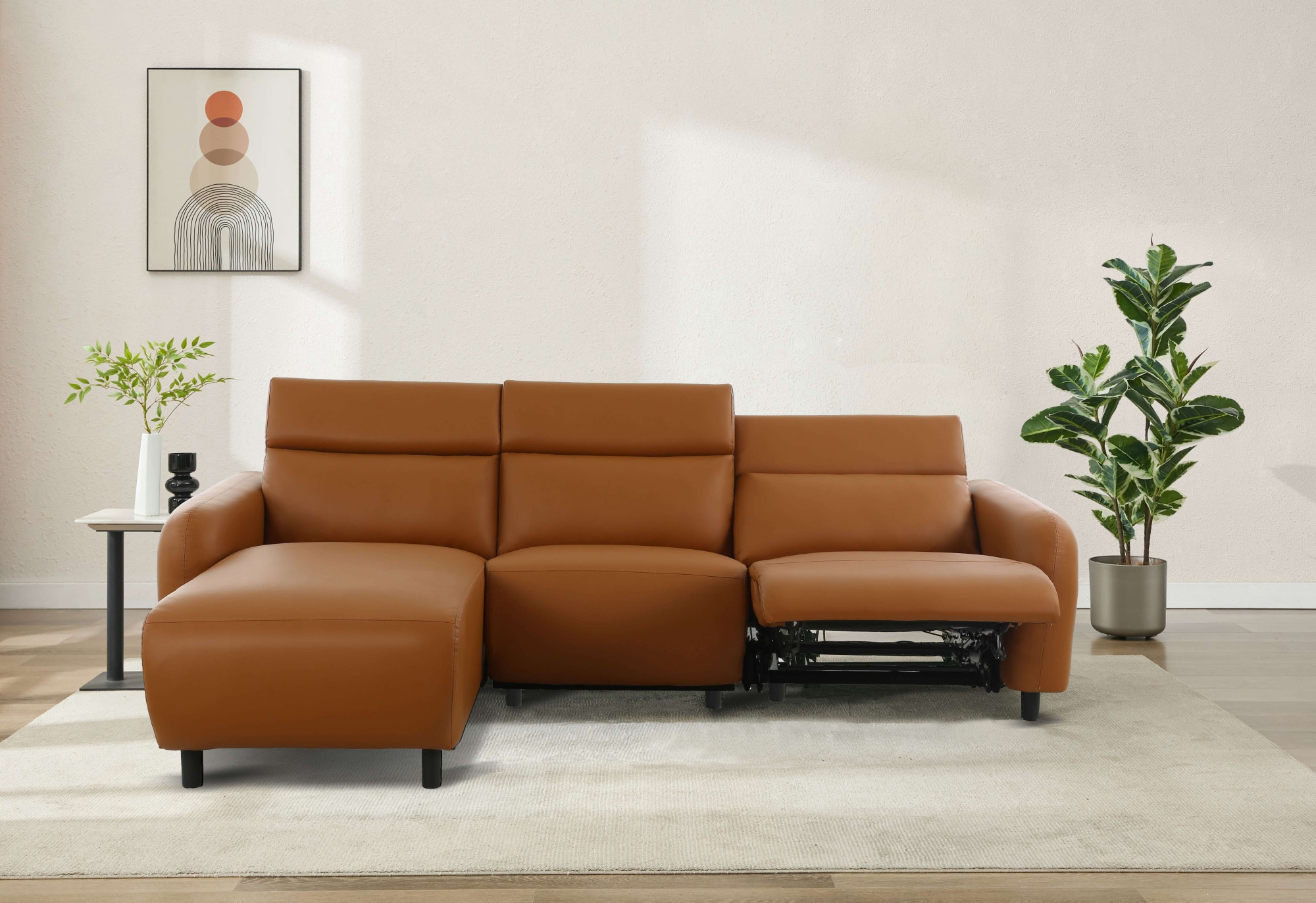Home affaire Ecksofa "SKAANE Kunstleder, L-Form, 274 cm, manuelle u. elektr günstig online kaufen