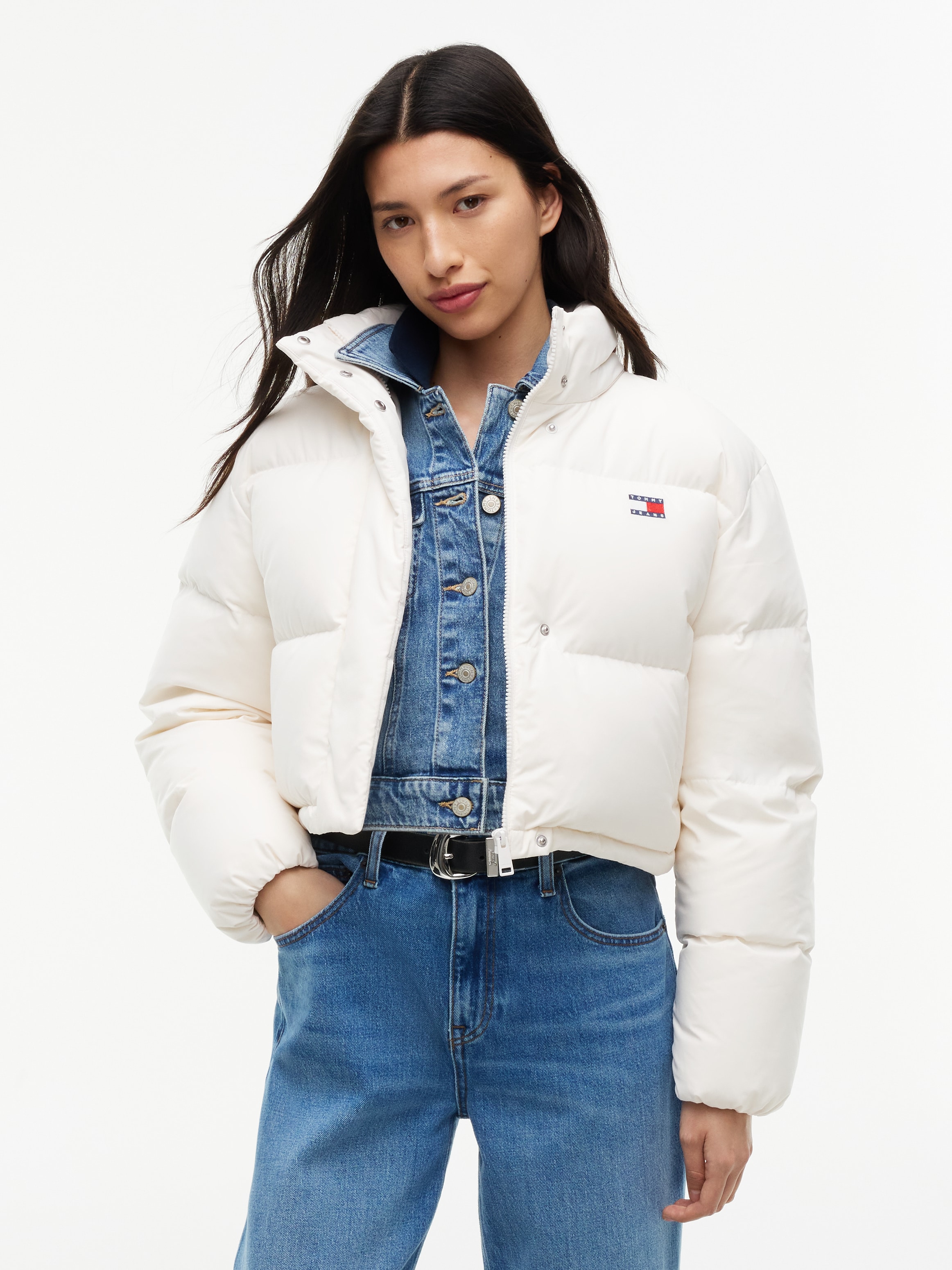 Tommy Jeans Steppjacke "TJW CRP ALASKA PUFFER EXT" mit Kapuze Kunstfaser
