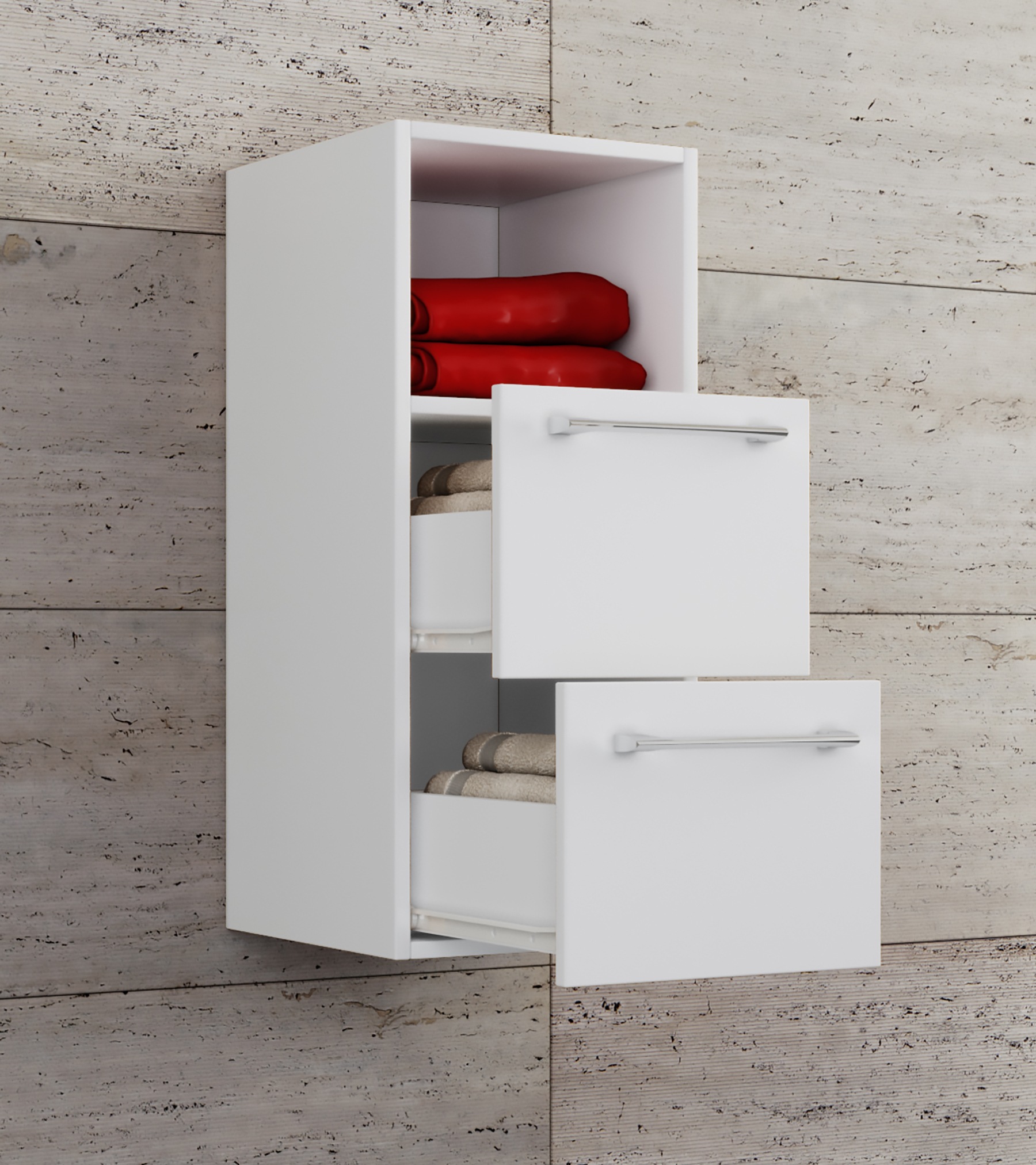 VCM Midischrank »Holz Badmöbel Midischrank Badschrank Bad Badinos S«
