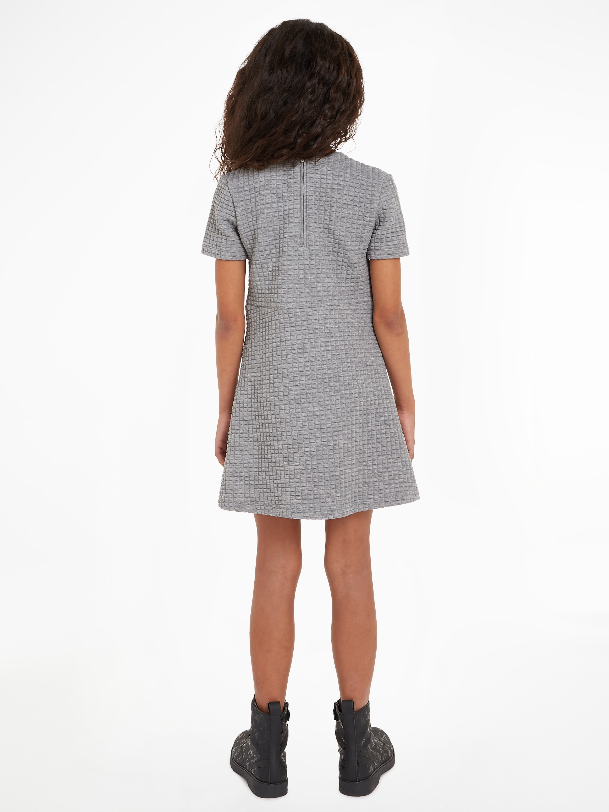 Calvin Klein Jeans Jerseykleid »JACQUARD QUILTED SS DRESS« für Kinder bis 16 Jahre