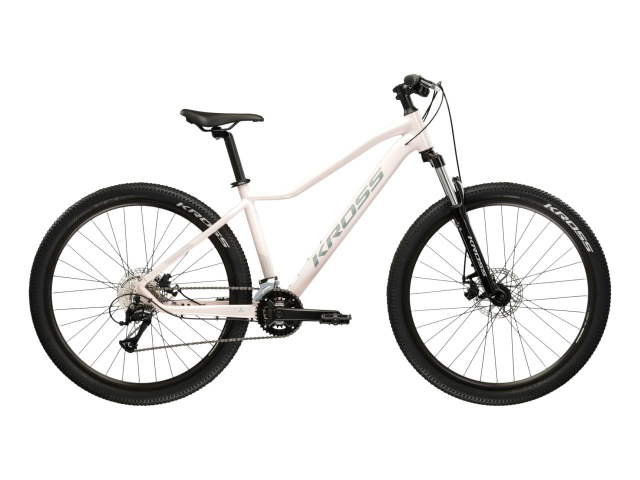 KROSS Mountainbike "KROSS Mountainbike Hardtail 29" LEA 3.0 rosa 16 Gänge", 43cm, 29 Zoll (73,66cm) hinten: 29 Zoll (73,66cm)pink, schwarz, Fahrräder