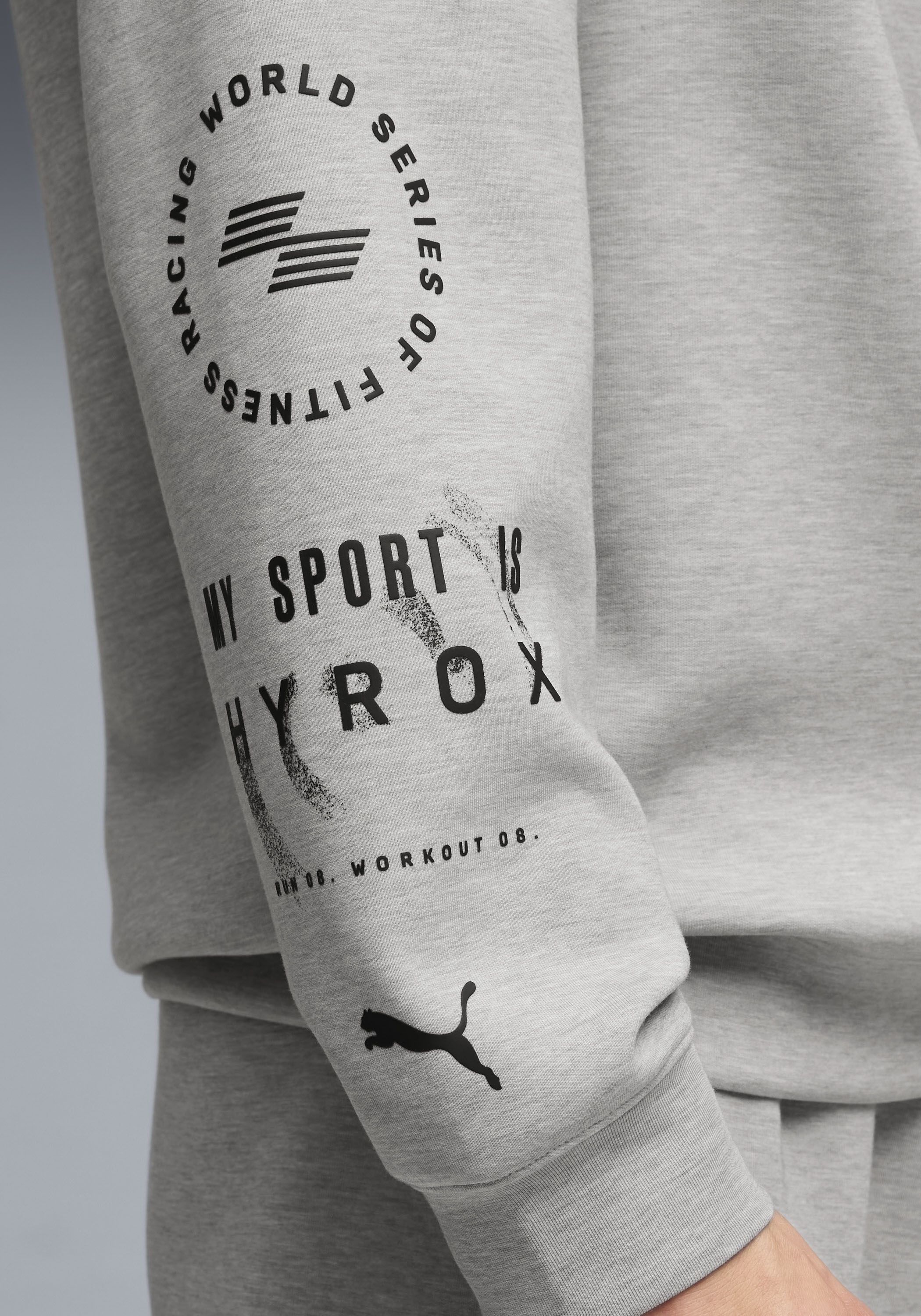 Puma Sweat à Capuche X Hyrox Cloudspun Light Grey Heather XL 4