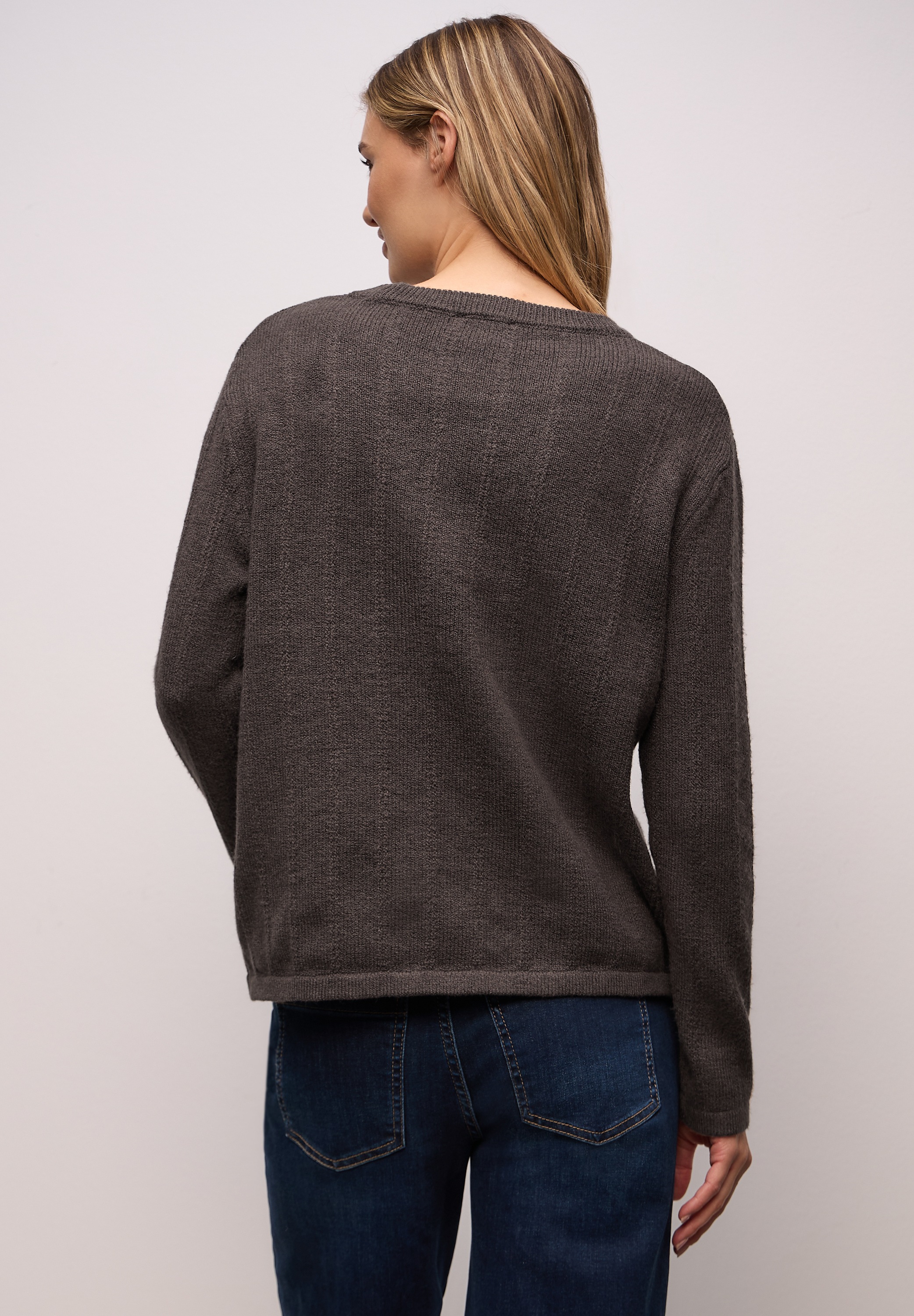 Thumbnail - STREET ONE Strickpullover mit Rundhals, strukturiert