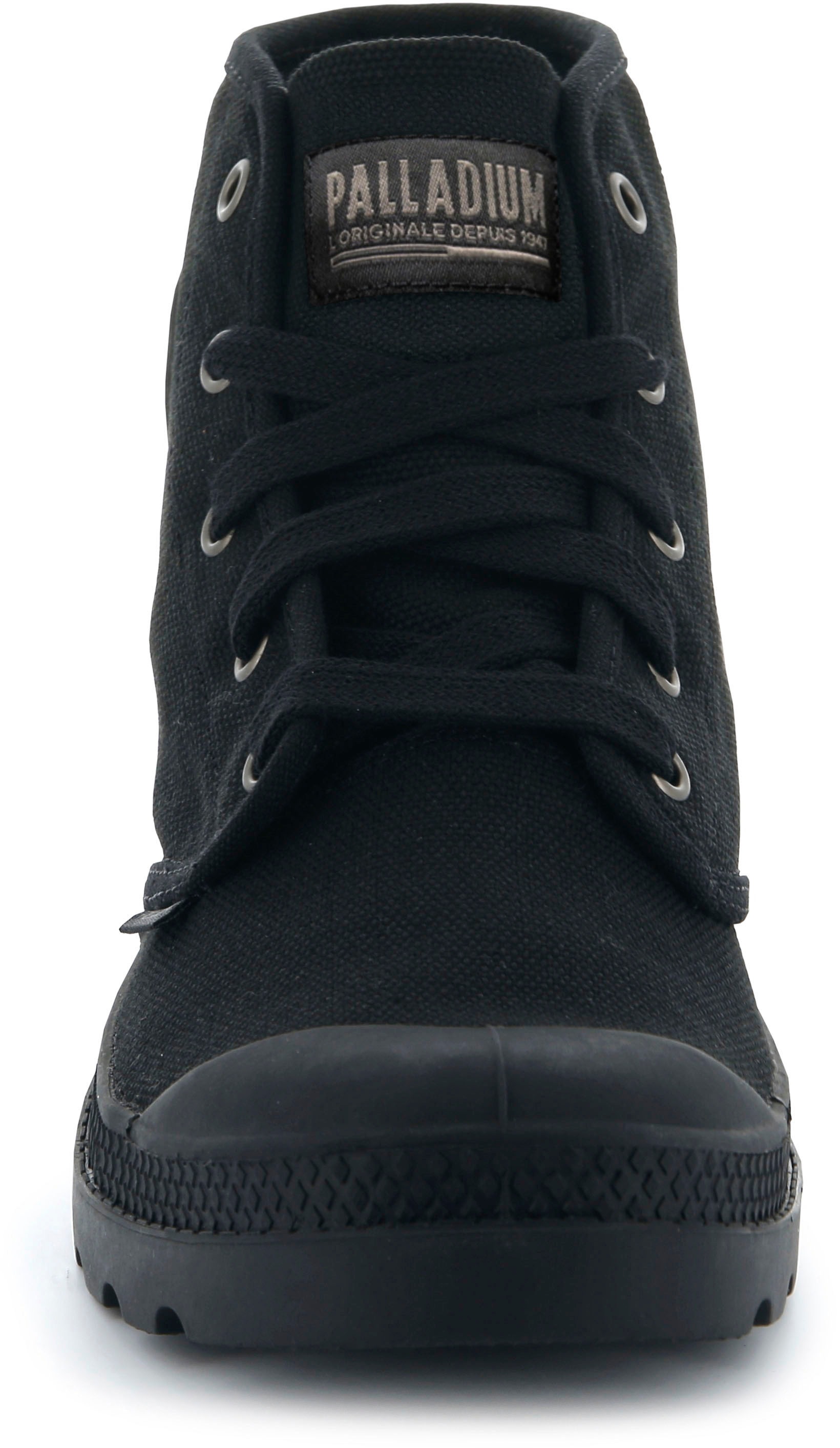 Schnürboots PALLADIUM "PAMPA HI", Damen, Gr. 39,5, schwarz, Textil, Schuhe Schnürboots, Schnürstiefel, Schnürstiefelette aus Canvas 3