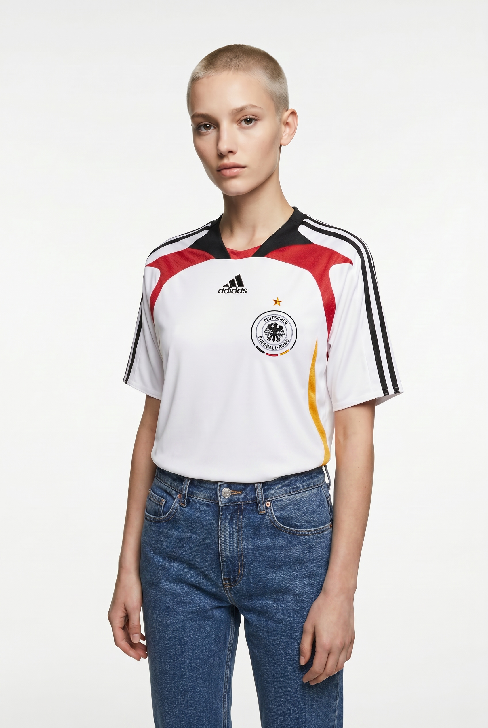 adidas Performance Fußballtrikot "DFB H JSY 07" mit Rundhalsausschnitt, aus Polyester, mit CLIMACOOL Technologie