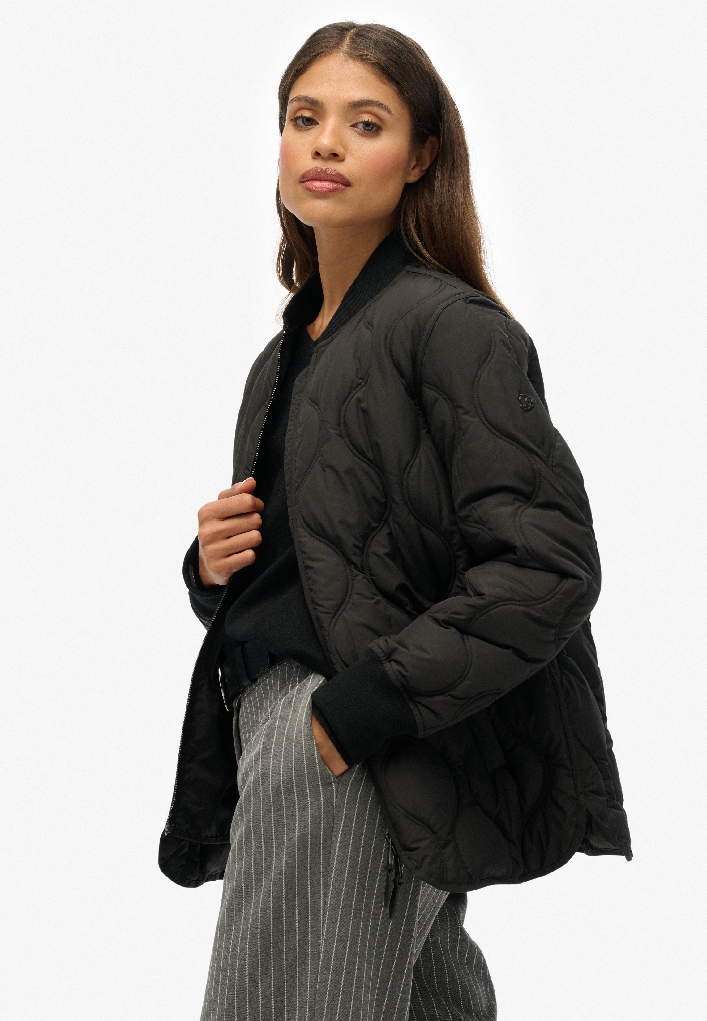 Thumbnail - Superdry Steppjacke "SHORT QUILTED LINER JACKET" ohne Kapuze