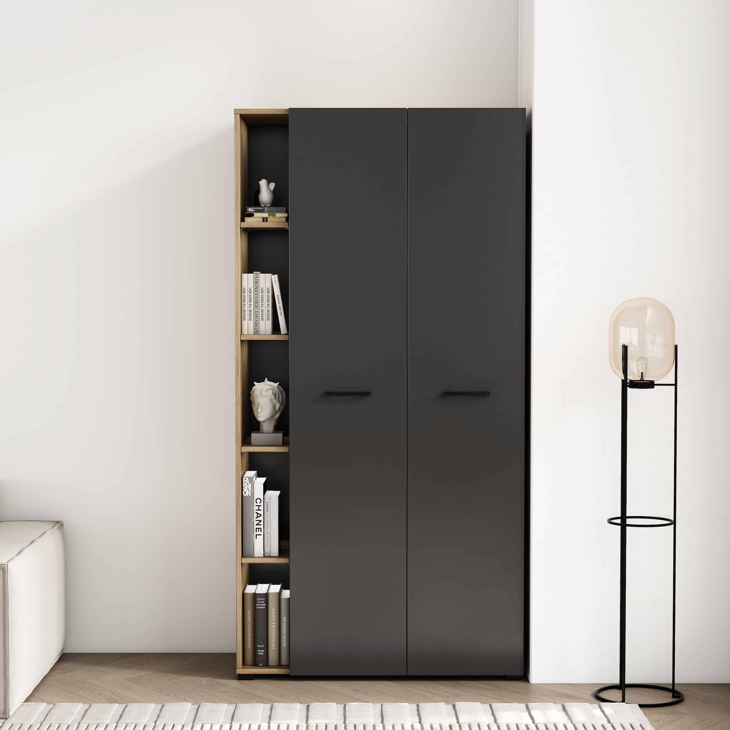 OTTO home Computerschrank »Moid« Set,  für Arbeitszimmer, mit zwei Türen, mit Tastaturauszug