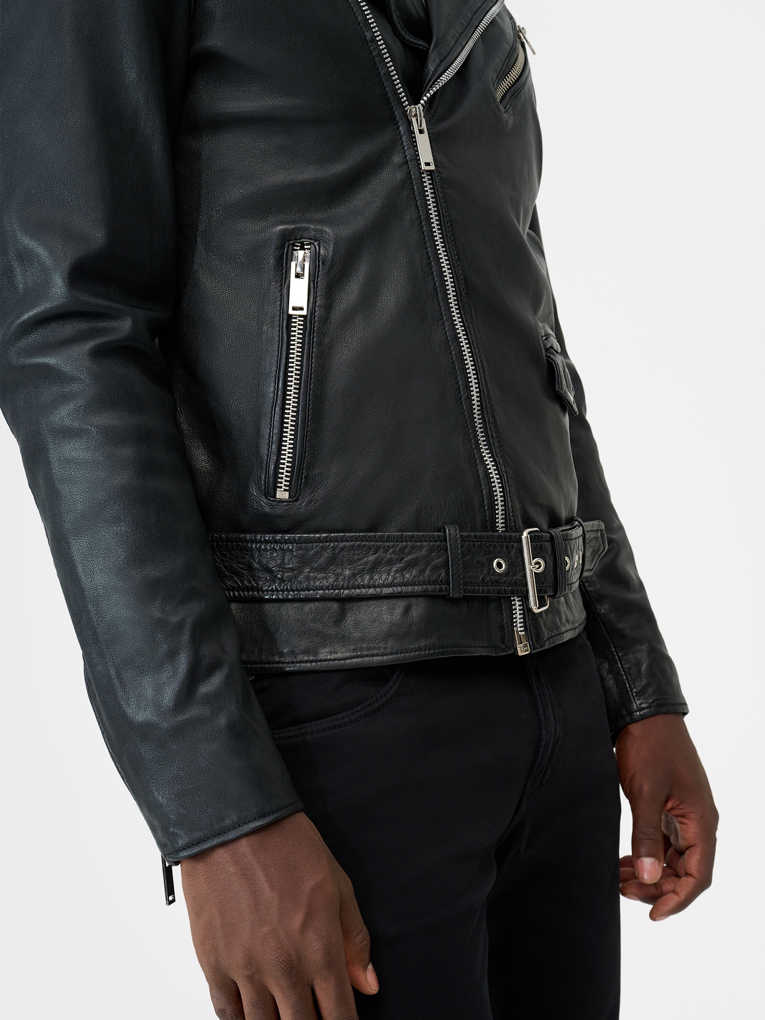RICANO Bikerjacke »Lederjacke Arturo« ohne Kapuze Handgefertigt aus echtem Leder