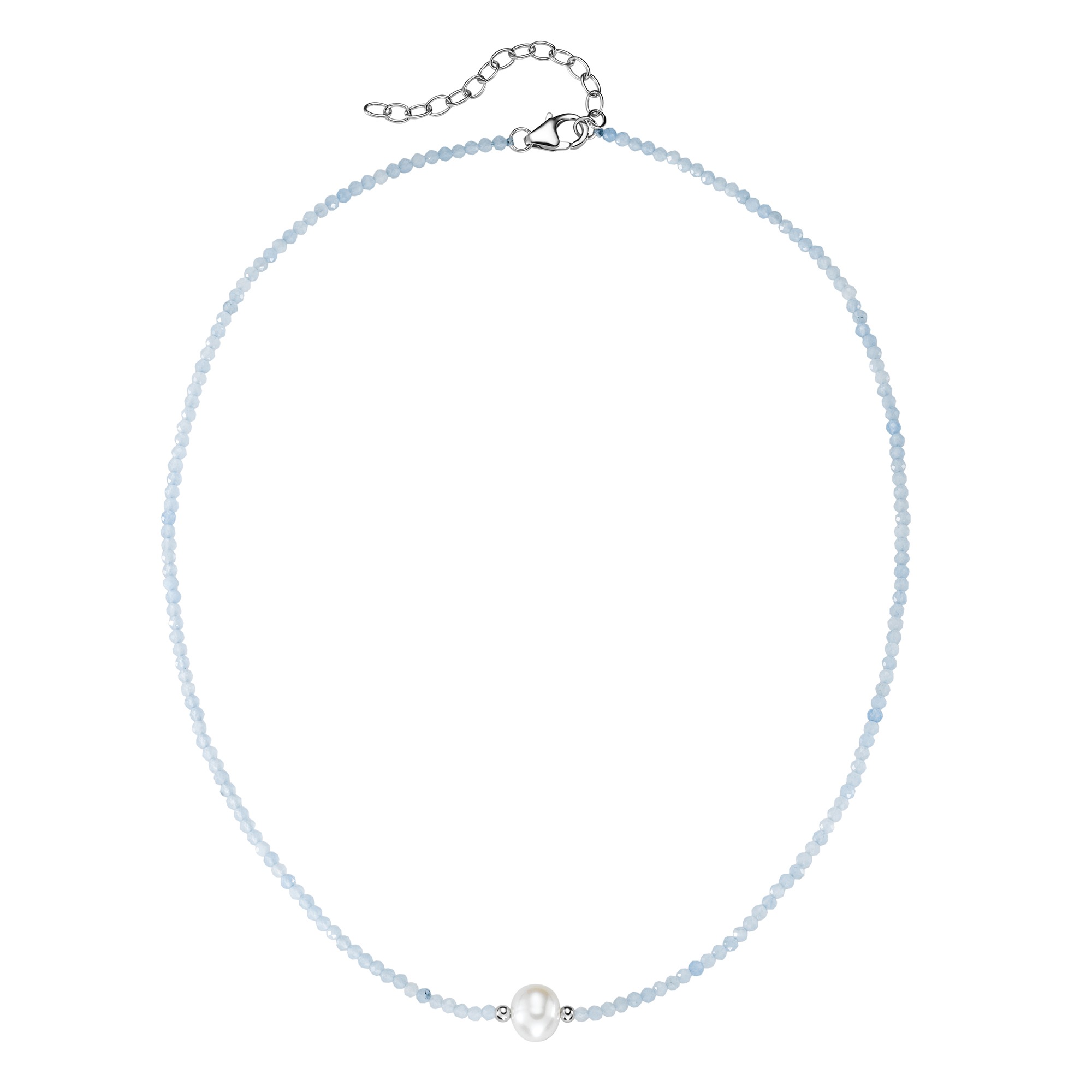 Smart Jewel Collier »mit Stein-Kugeln + Muschelkern-Perle, Silber 925«