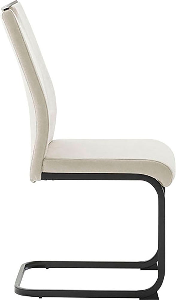 MCA furniture Freischwinger »MCA TERESINA Schwingstuhl mit Griffloch«, Feingewebe, (4er-Set), Schwingstühle mit Griffloch, Komfortsitzhöhe von ca. 48 cm