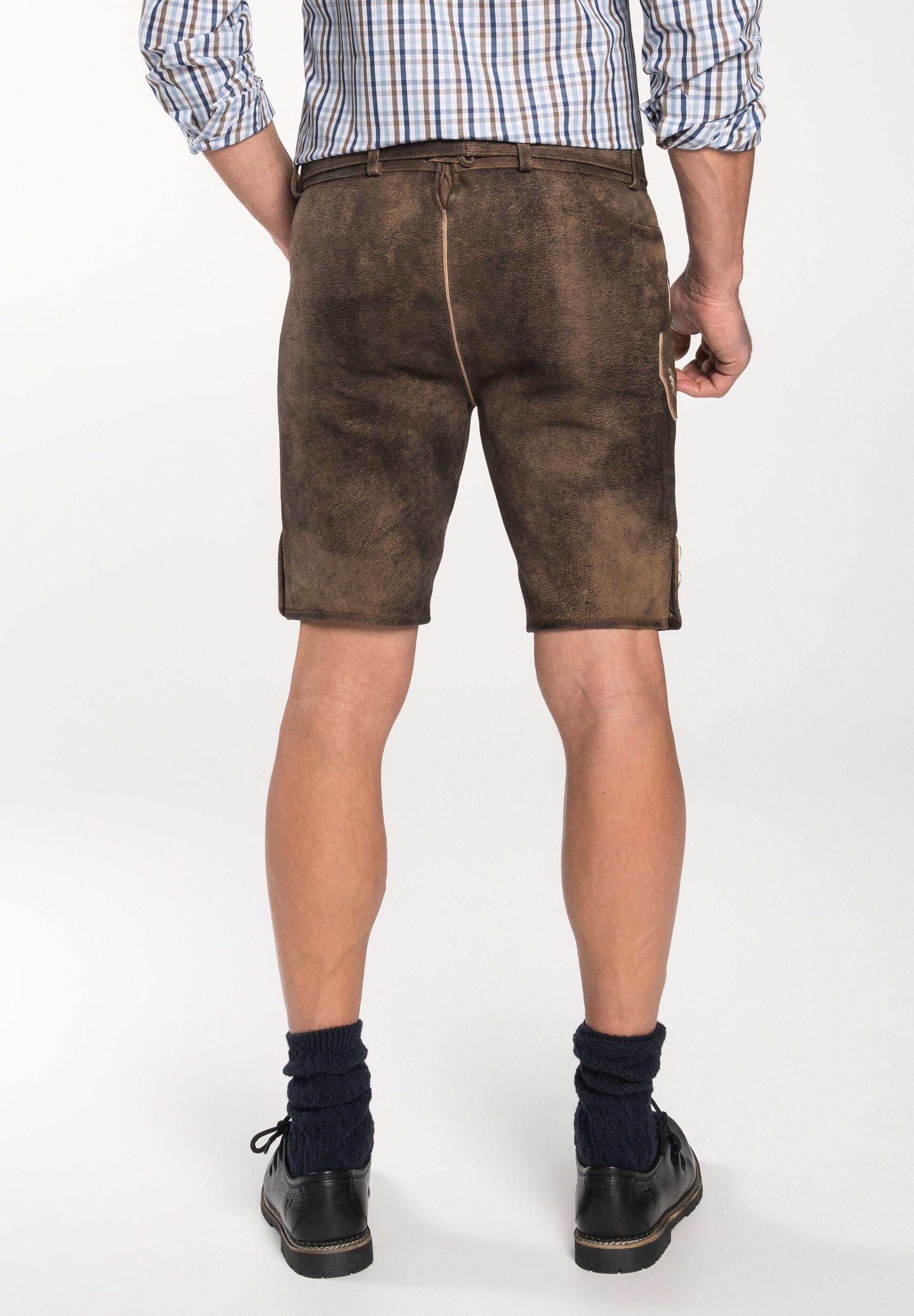 Spieth & Wensky Lederhose »Spieth & Wensky Lederhose Fredo«  Trachten Lederhose mit Gürtel und Hirschmotiv