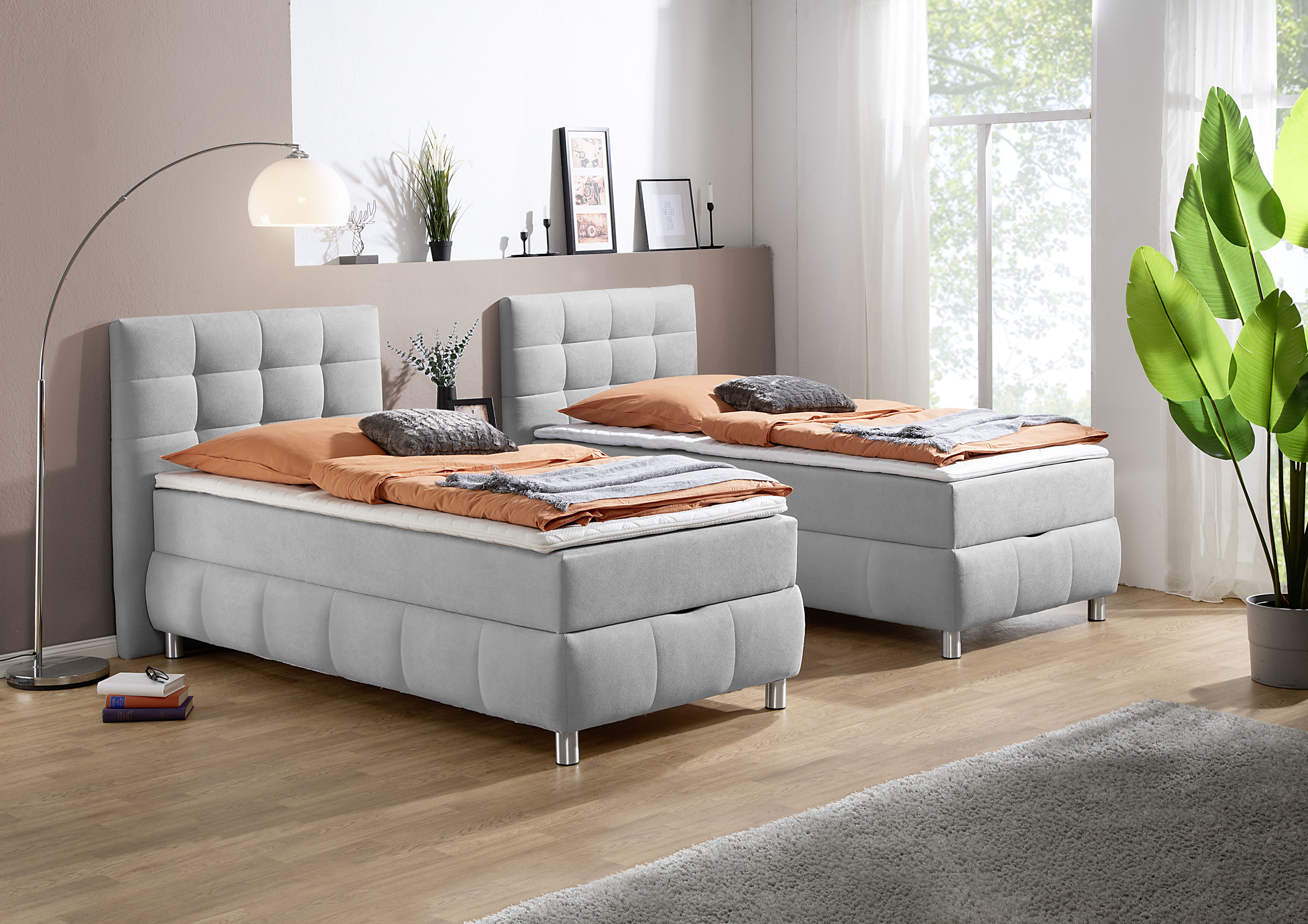 Home affaire "Marvao inkl. Bettkasten und Topper" Boxbett mit Bettkasten, inkl. Topper