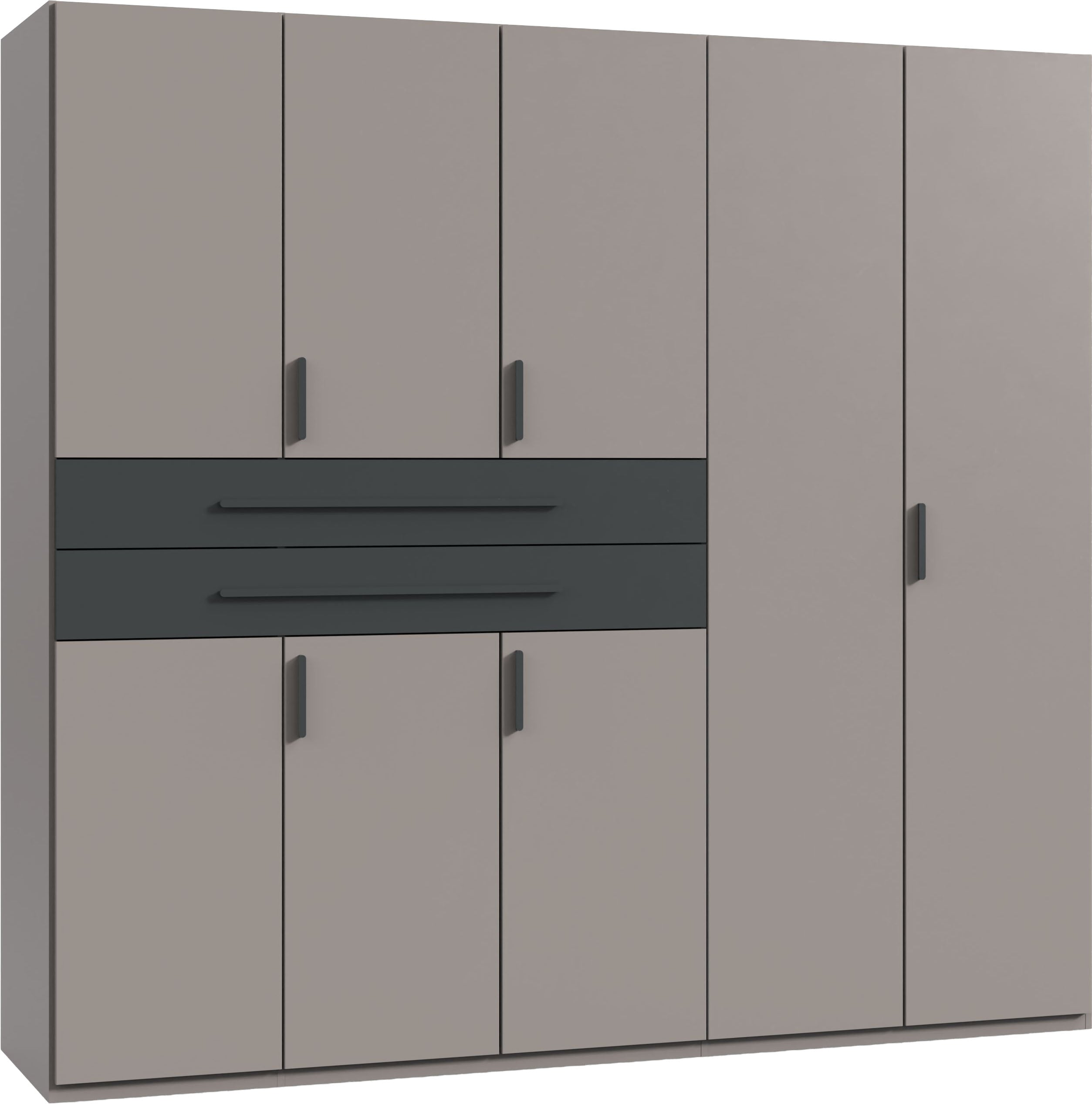 Wimex "Digit Kleiderschrank wahlweise mit oder ohne Spiegel" Schlafzimmer Schrank Bestseller im modernem Design, erhältlich in den Breiten 225cm oder 270cm (mit 8 oder 10 Türen)