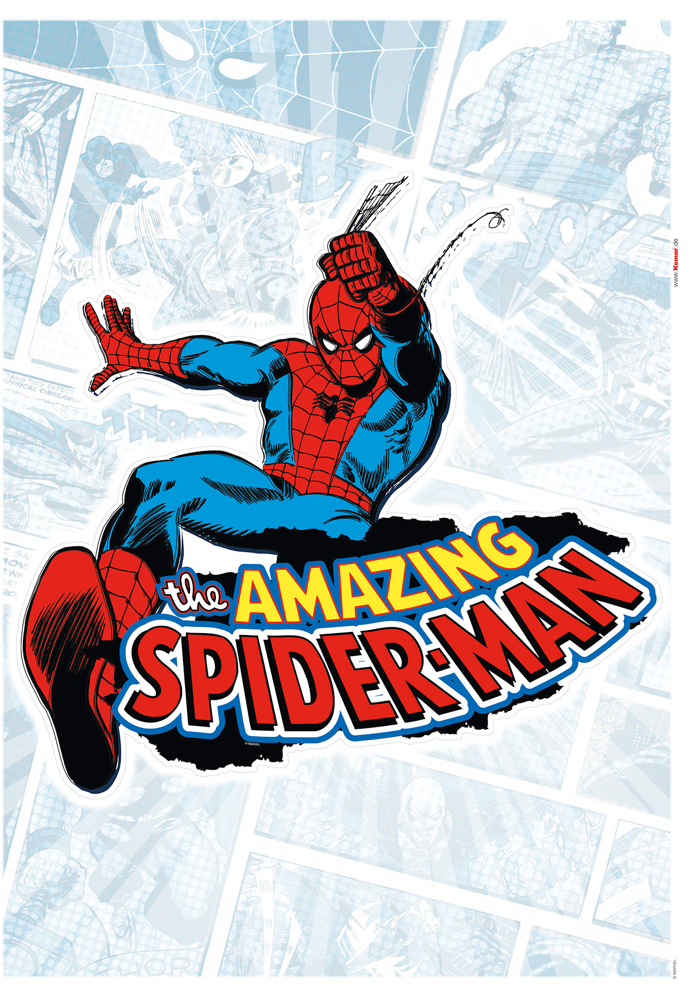 Komar Wandtattoo "Spider-Man Comic Classic - Größe 50 x 70 cm" selbstklebend, Wandsticker, Kinderzimmer
