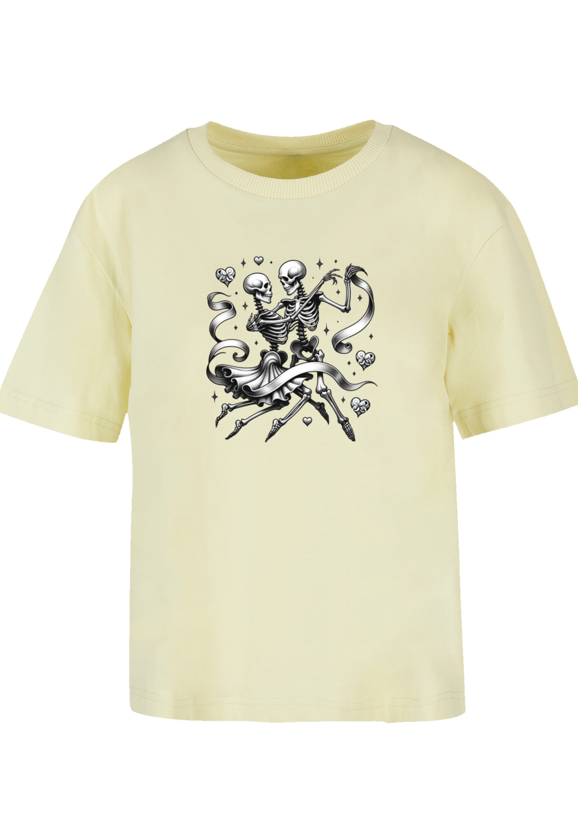 F4NT4STIC T-Shirt »Skelettpaar tanzt mit Band«, Premium Qualität