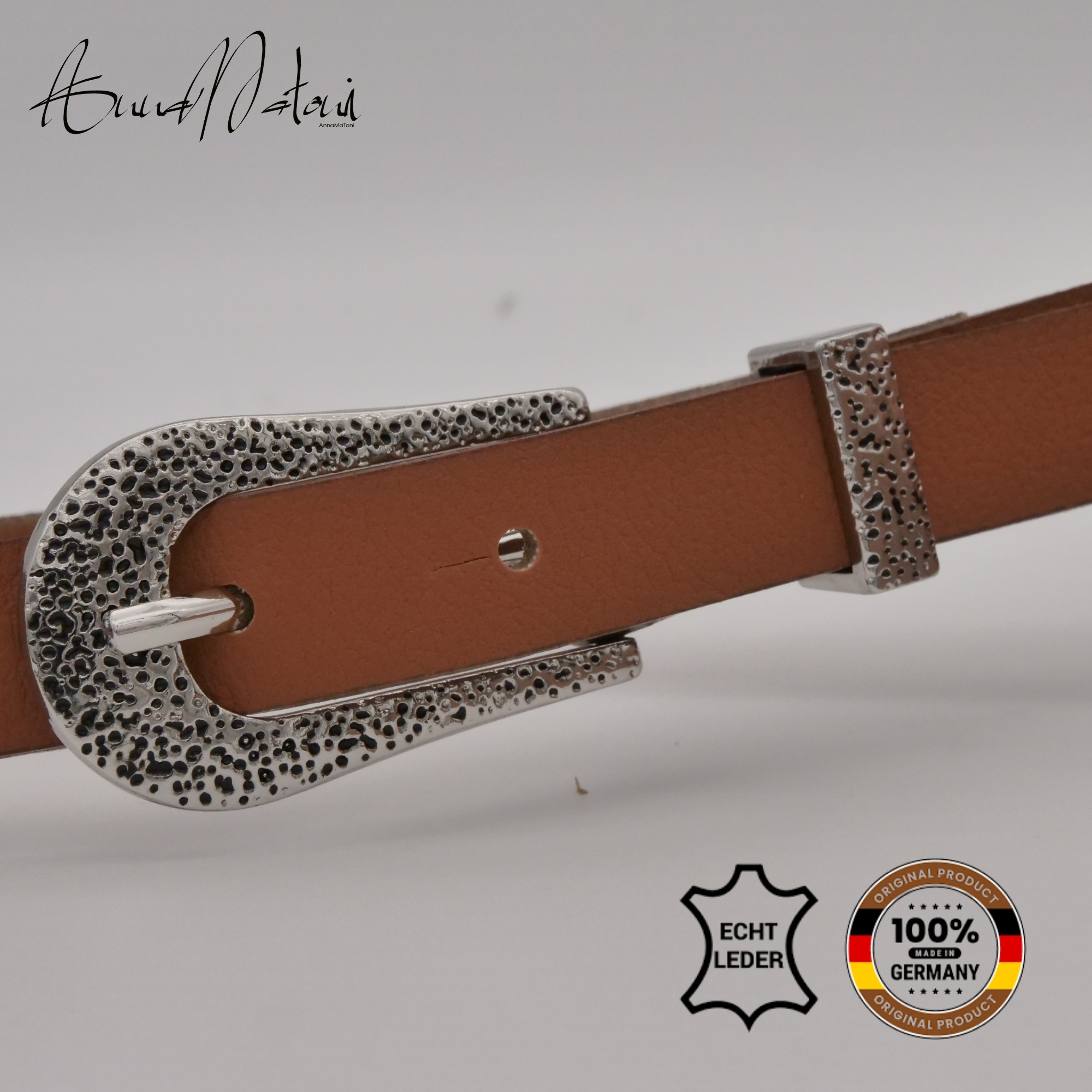 AnnaMatoni Ledergürtel »AnnaMatoni Damen Ledergürtel in hochwertigem Kunstfell in Leo«