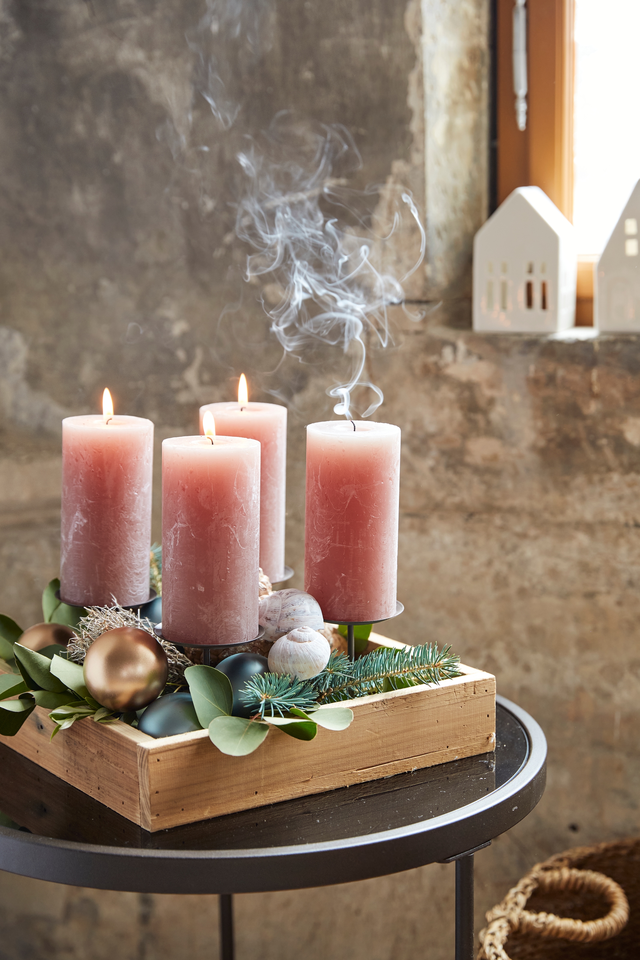 Creativ deco bestellen BAUR Adventsleuchter Kerzen, für 4 ideal St.), als »Weihnachtsdeko«, (1 | Adventsleuchter