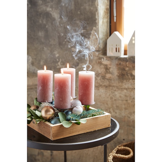 Creativ deco Adventsleuchter »Weihnachtsdeko«, (1 St.), für 4 Kerzen, ideal  als Adventsleuchter bestellen | BAUR