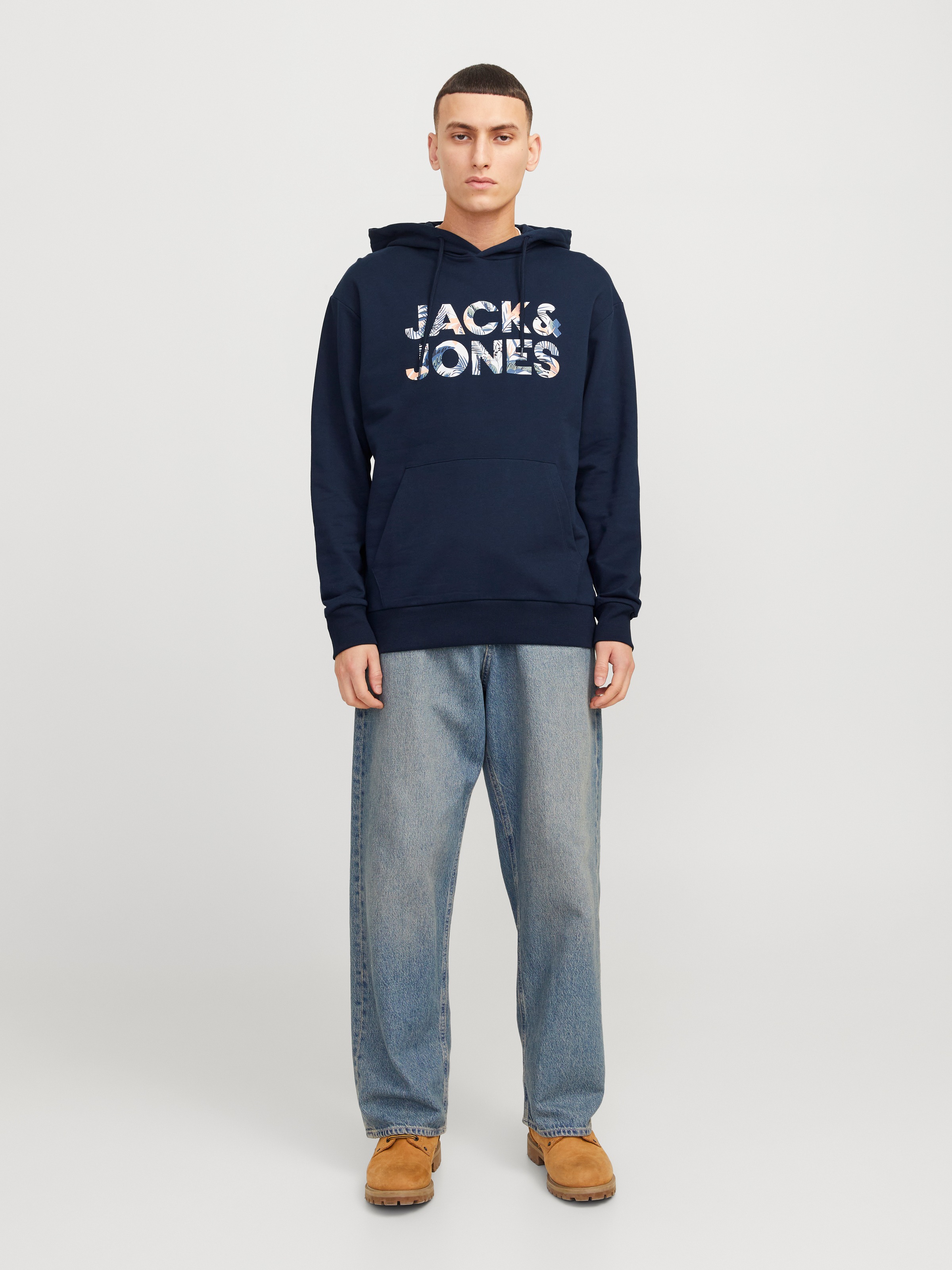 Jack & Jones Kapuzensweatshirt »JJEBRYAN CORP LOGO SWEAT HOOD NOOS«, mit Logo Druck