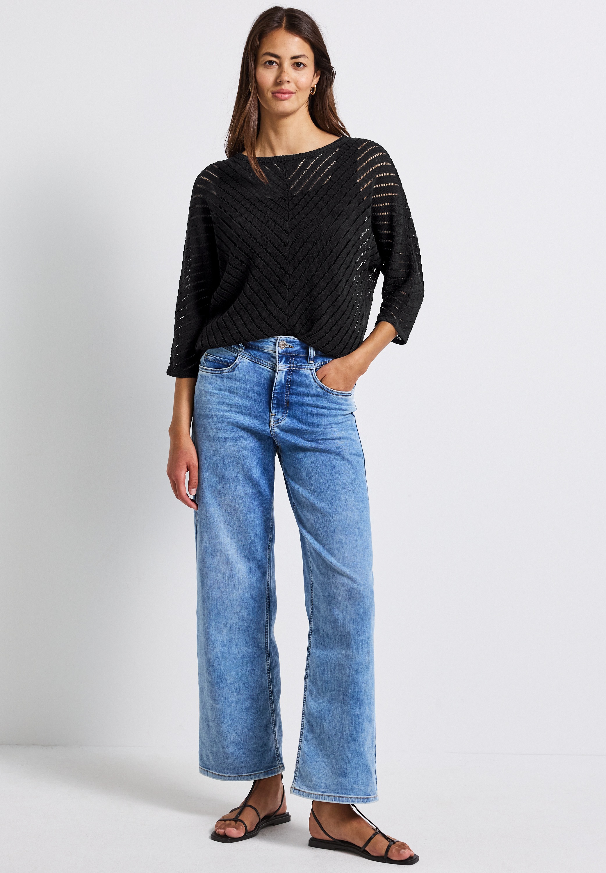 STREET ONE Strickpullover, im soften Baumwoll-Mix