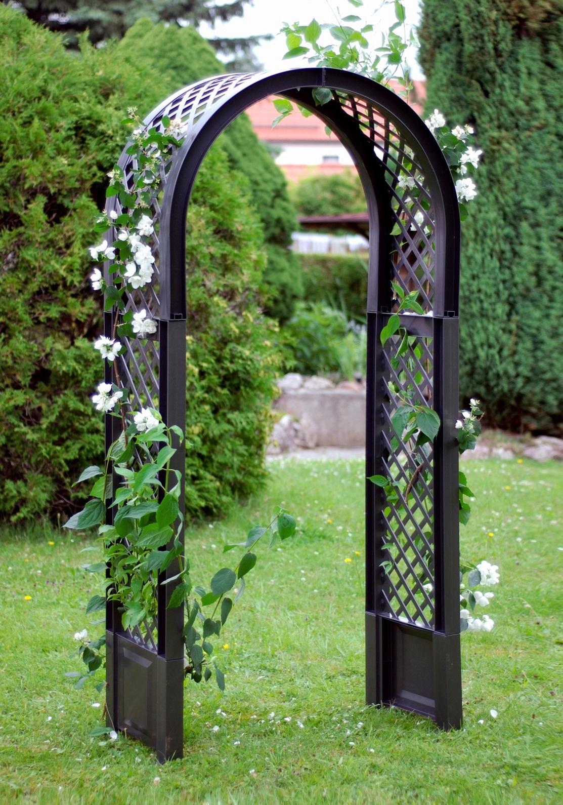 KHW Rosenbogen, BxTxH: 100x43x207 cm, mit Erdspießen