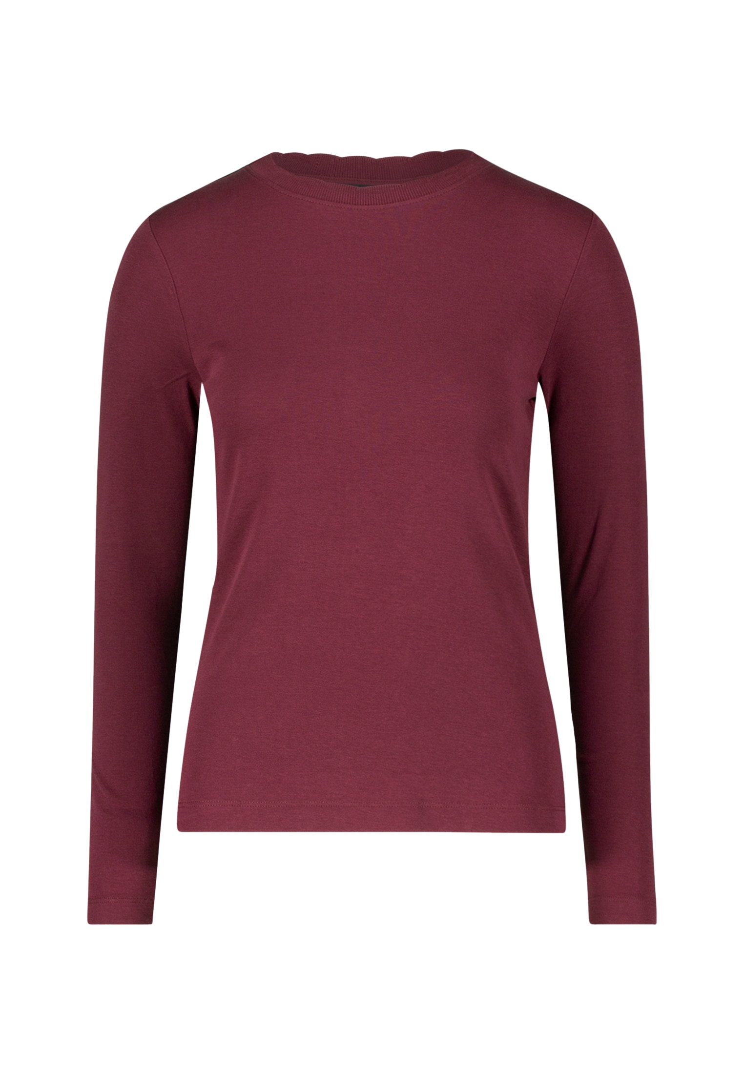 Zero Kurzarmshirt »zero Damen Jersey-Shirt mit Wellenkante«, (1 tlg.), weiteres Detail