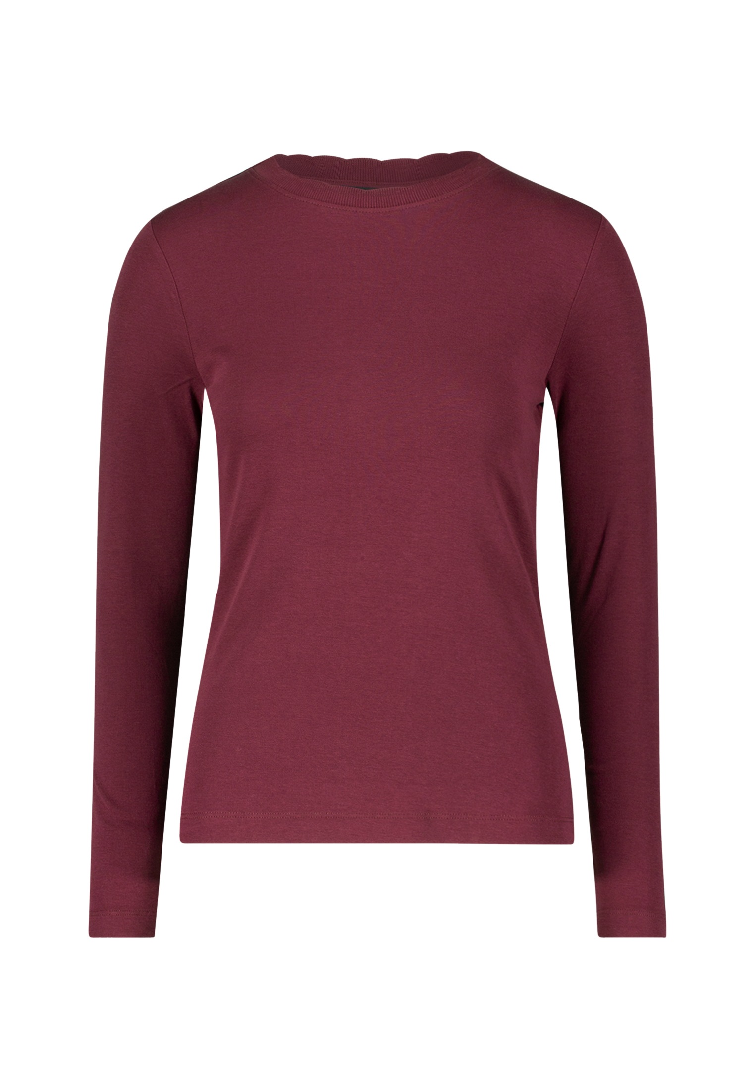 Zero Kurzarmshirt "Damen Jersey-Shirt mit Wellenkante" 1 Stk. tlg. weiteres günstig online kaufen