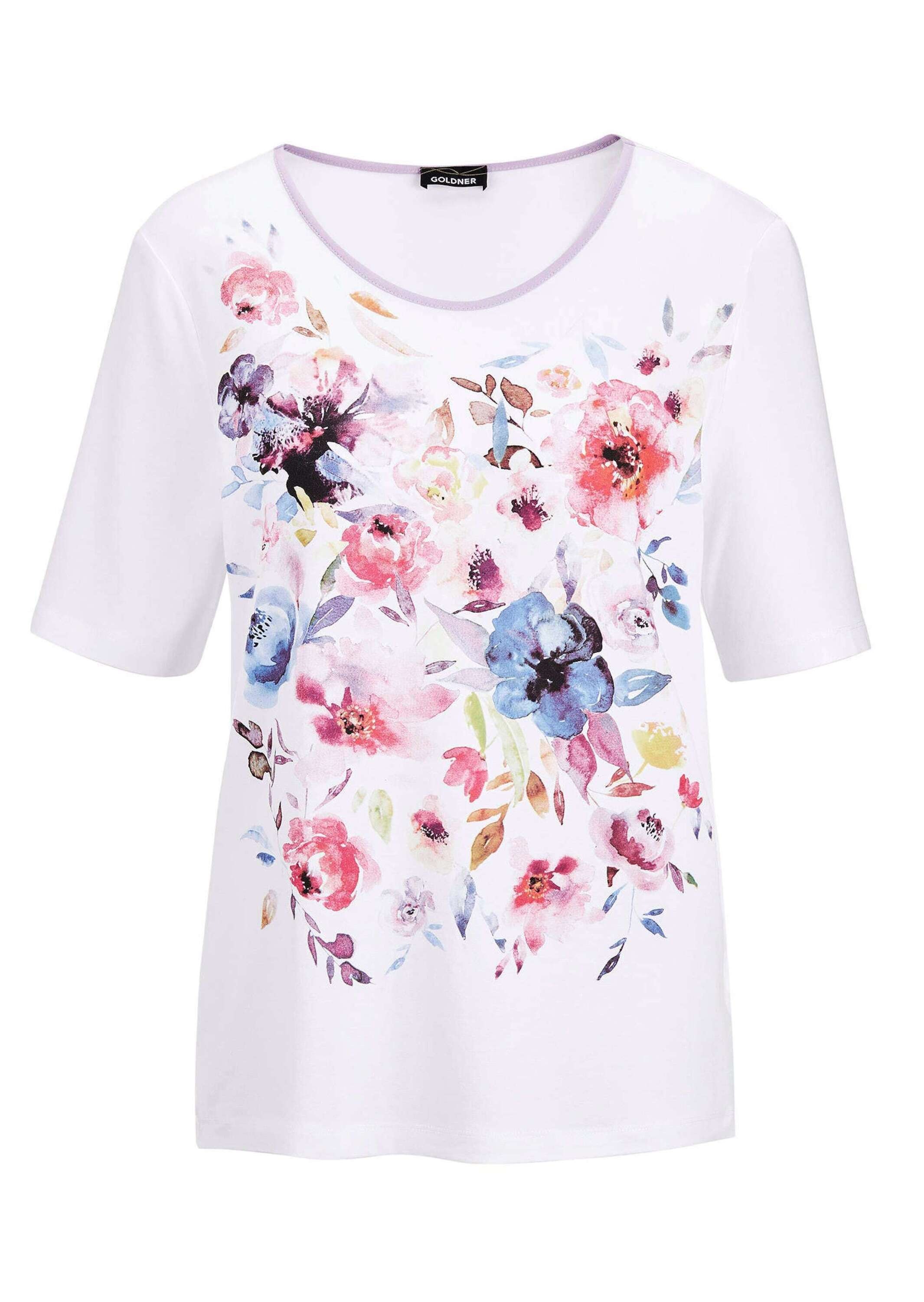 GOLDNER Print-Shirt "Kurzgröße Bezauberndes Druckshirt mit Motivdruck" günstig online kaufen