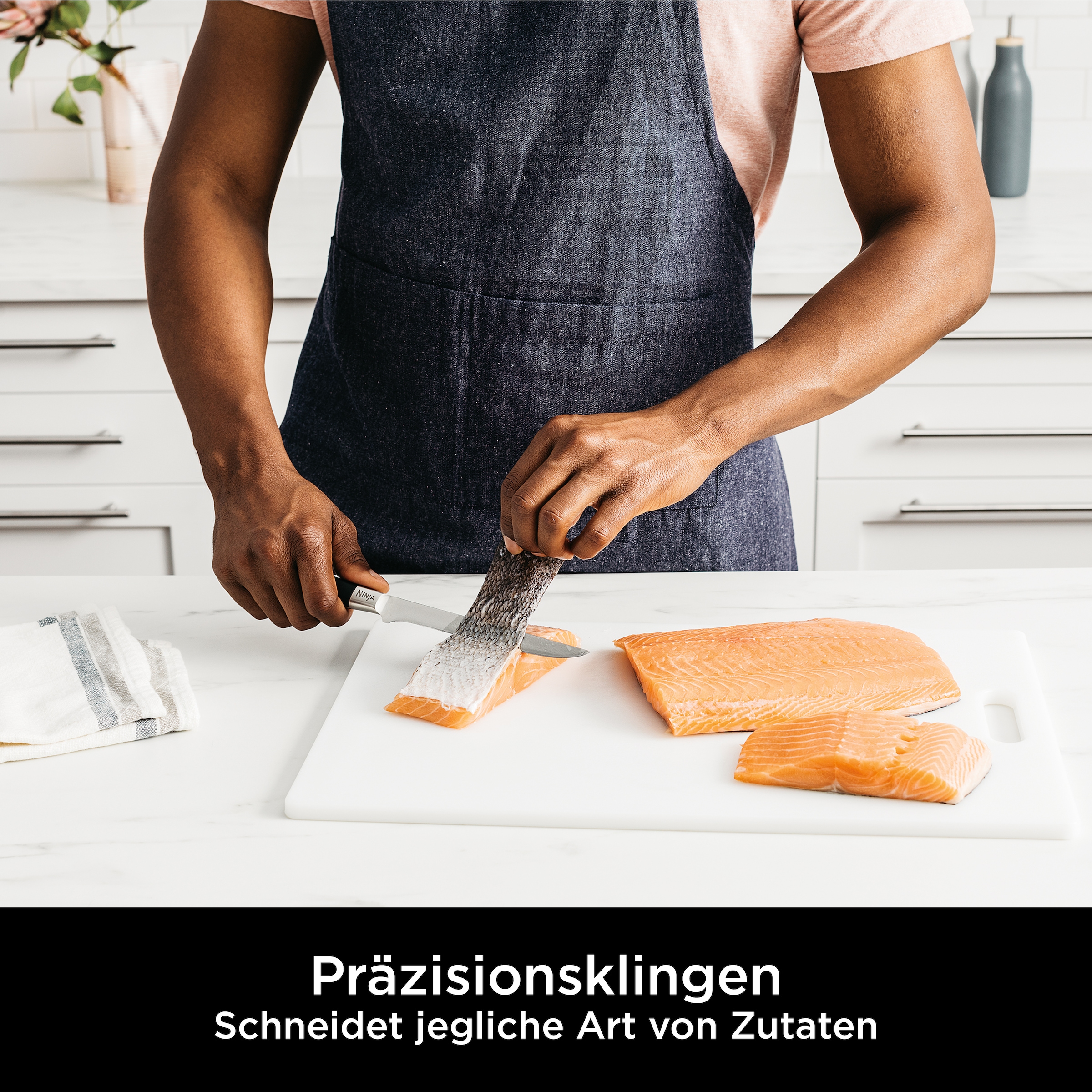 NINJA Messerblock »Ninja StaySharp Messerblock mit integriertem Schleifer K32006EU«, 7 tlg., rostfreier deutscher Edelstahl, Präzisionsklingen, integr. Schleifer
