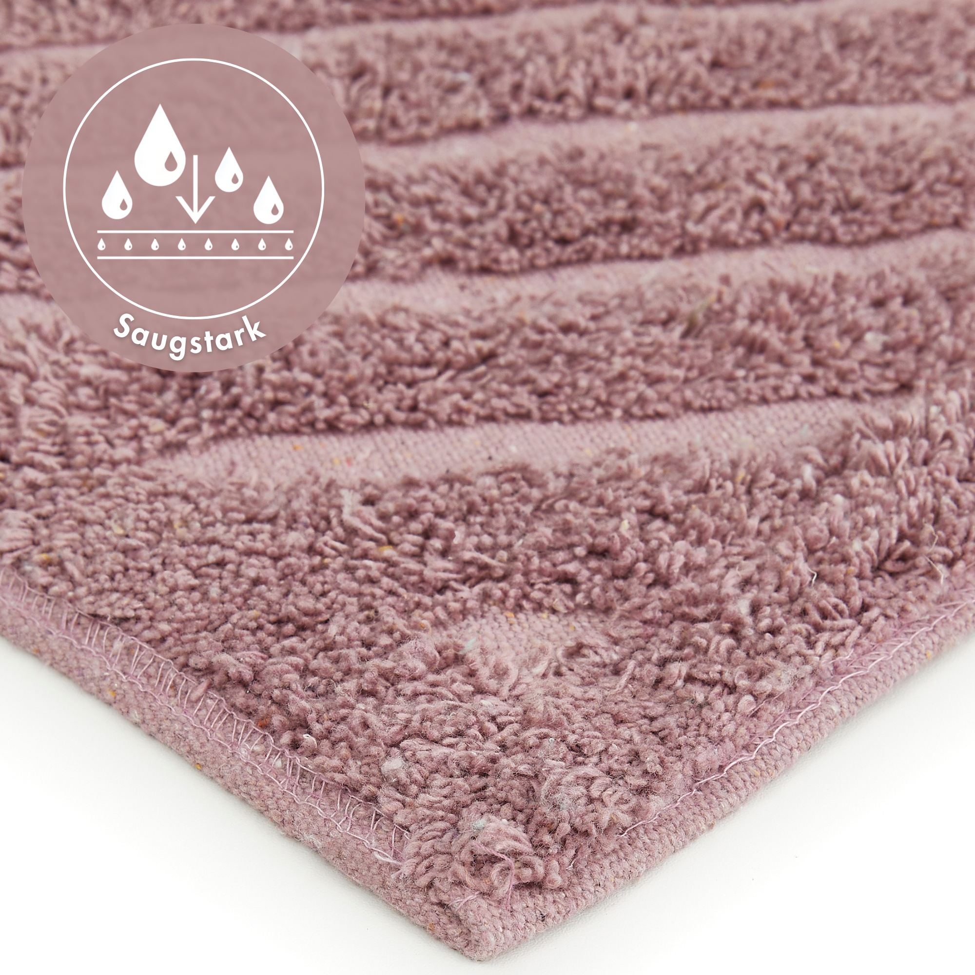 Andiamo Badematte »Havanna, 50x80 cm«, fußbodenheizungsgeeignet-schnell trocknend, Badteppich, Uni Farben, Hoch-Tief Effekt, verschiedene Designs