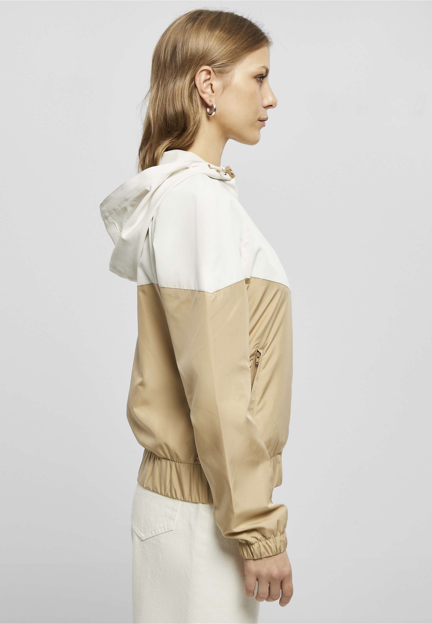 URBAN CLASSICS Anorak »Urban Classics Damen Ladies Arrow Windbreaker« 1 Stk. tlg. mit Kapuze
