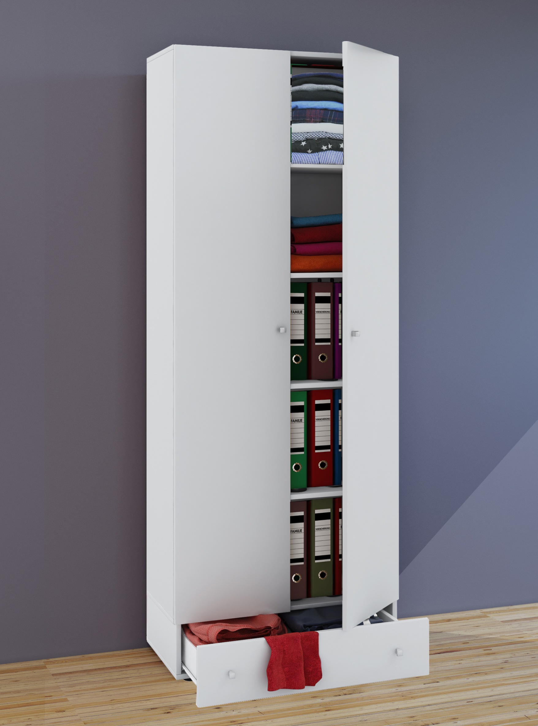 VCM Kleiderschrank "Kleiderschrank Jugendschrank Vandol Drehtüren S" 1 Stk. tlg.