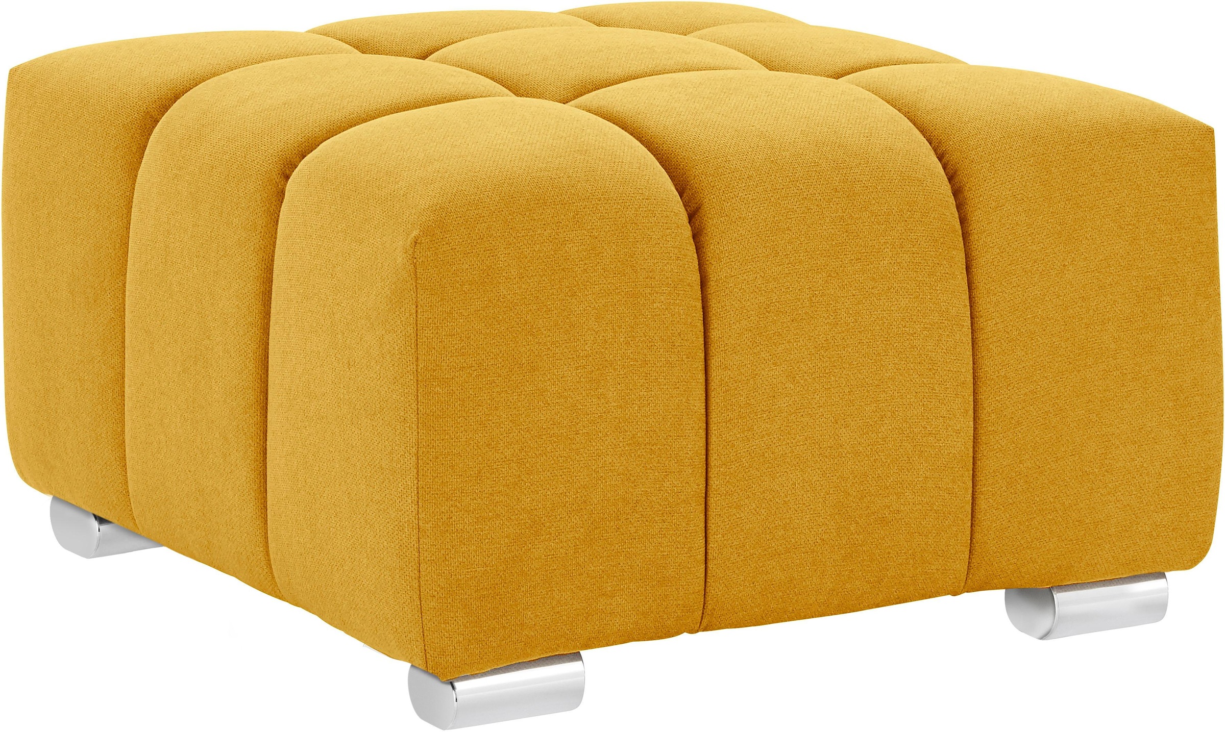 EXXPO - SOFA FASHION Elias Upholstered Stool Yellow