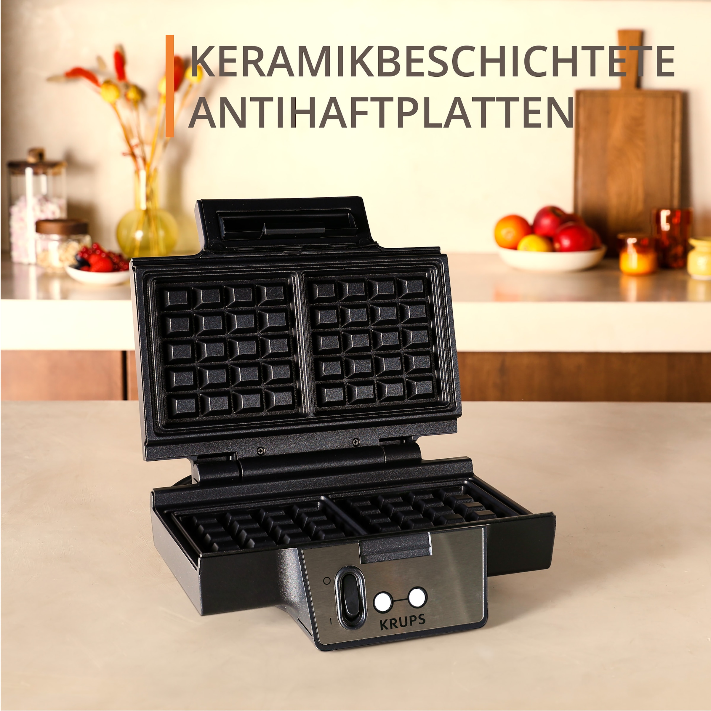Krups Waffeleisen »FDK261 Iconic«, 850 W, keramikbeschichtete Antihaftplatten, kratzfest