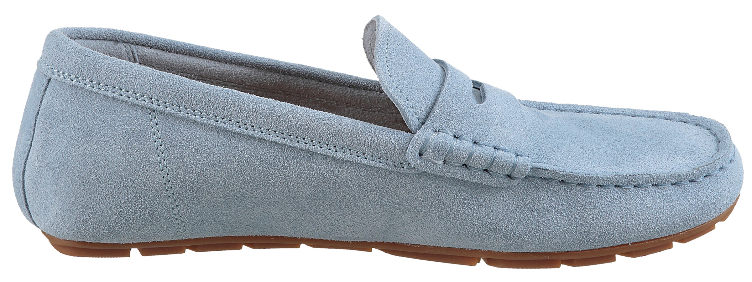 Tommy Hilfiger Slipper »FLAG SOFT SUEDE DRIVER LOAFER«, Schlupfschuh, Bequemschuh, Mokassin, Flats mit modischen Zierriegel