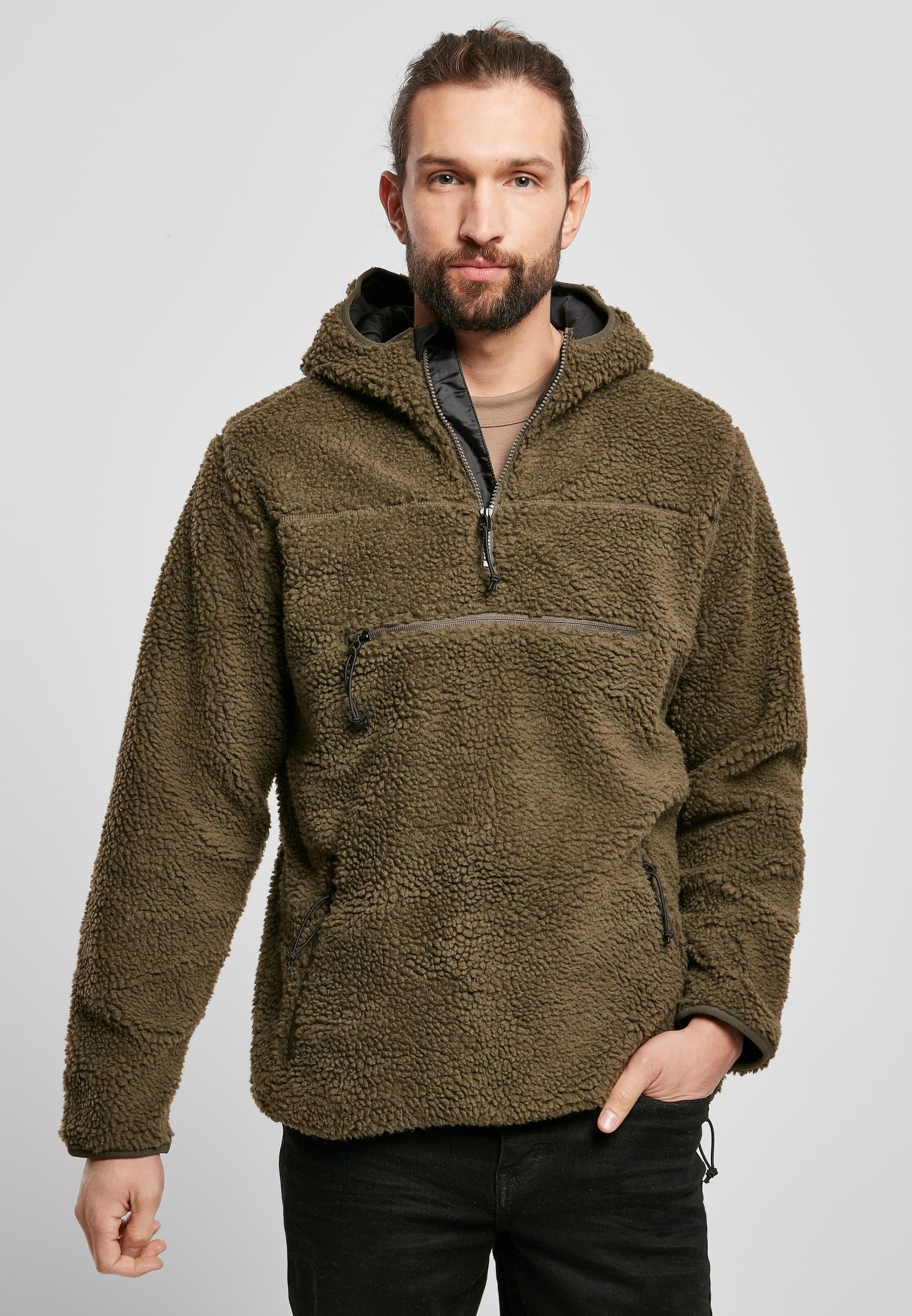 Brandit Anorak »Brandit Herren Teddyfleece Worker Pullover«, (1 St.), mit Kapuze